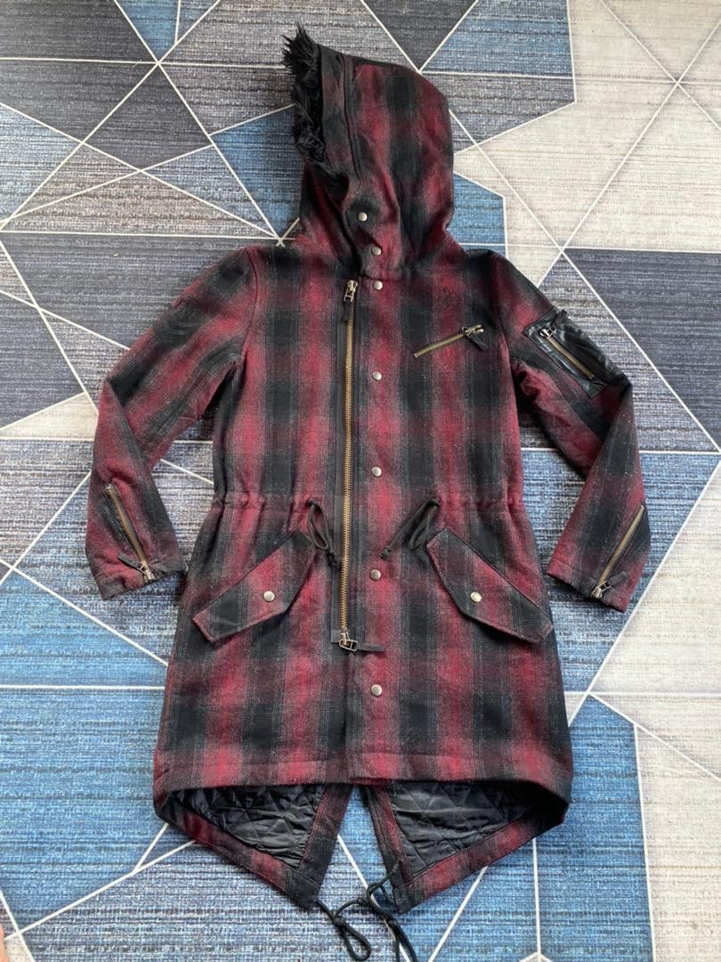 14th Addiction × KMRii × Le Grande Bleu (L.G.B.) Smack Engineer Tartan Wool Fishtail Parka Jacket Size US M / EU 48-50 / 2 - 1 Thumbnail
