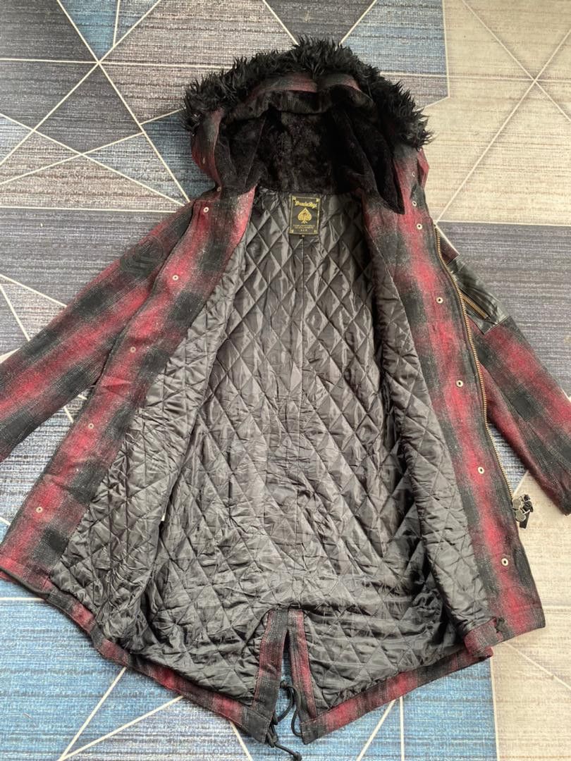 14th Addiction × KMRii × Le Grande Bleu (L.G.B.) Smack Engineer Tartan Wool Fishtail Parka Jacket Size US M / EU 48-50 / 2 - 18 Thumbnail