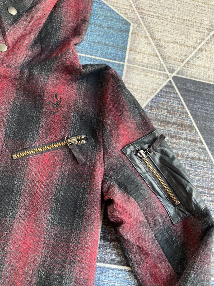 14th Addiction × KMRii × Le Grande Bleu (L.G.B.) Smack Engineer Tartan Wool Fishtail Parka Jacket Size US M / EU 48-50 / 2 - 6 Thumbnail