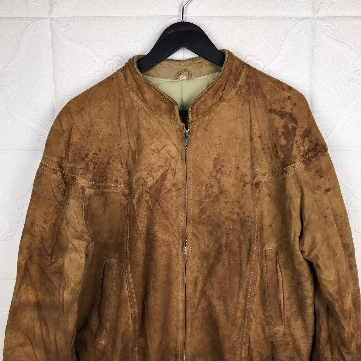 Japanese Brand × Vintage Vintage Japanese Hardlion Rock Tokyo Leather Brown Jacket Size US M / EU 48-50 / 2 - 2 Thumbnail