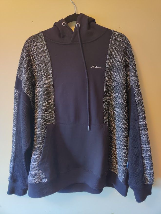 Andersson Bell Black Fabric Contrast Hoodie