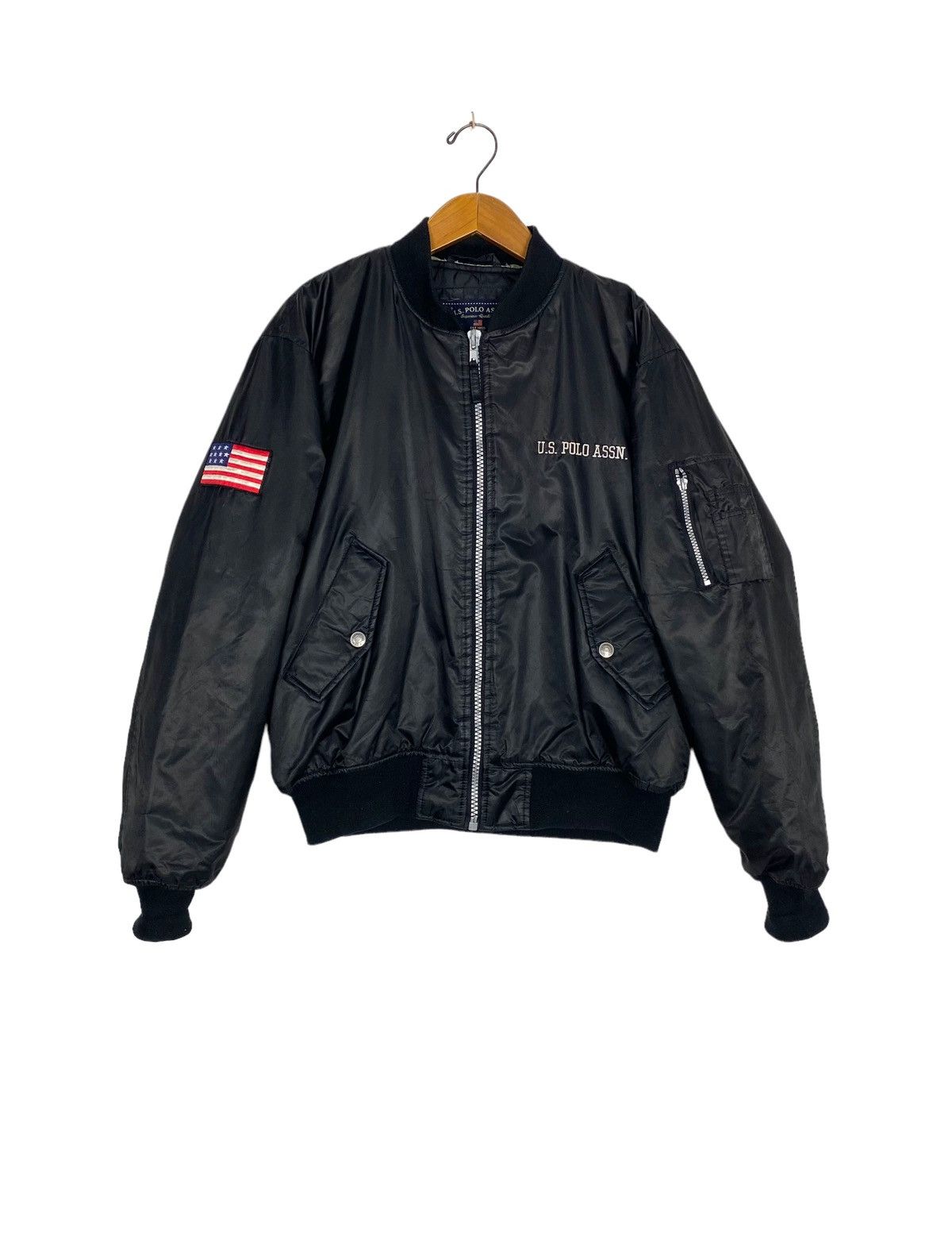 Rare‼️ Us Polo Assn. Bomber Flight Jacket Usa Flag