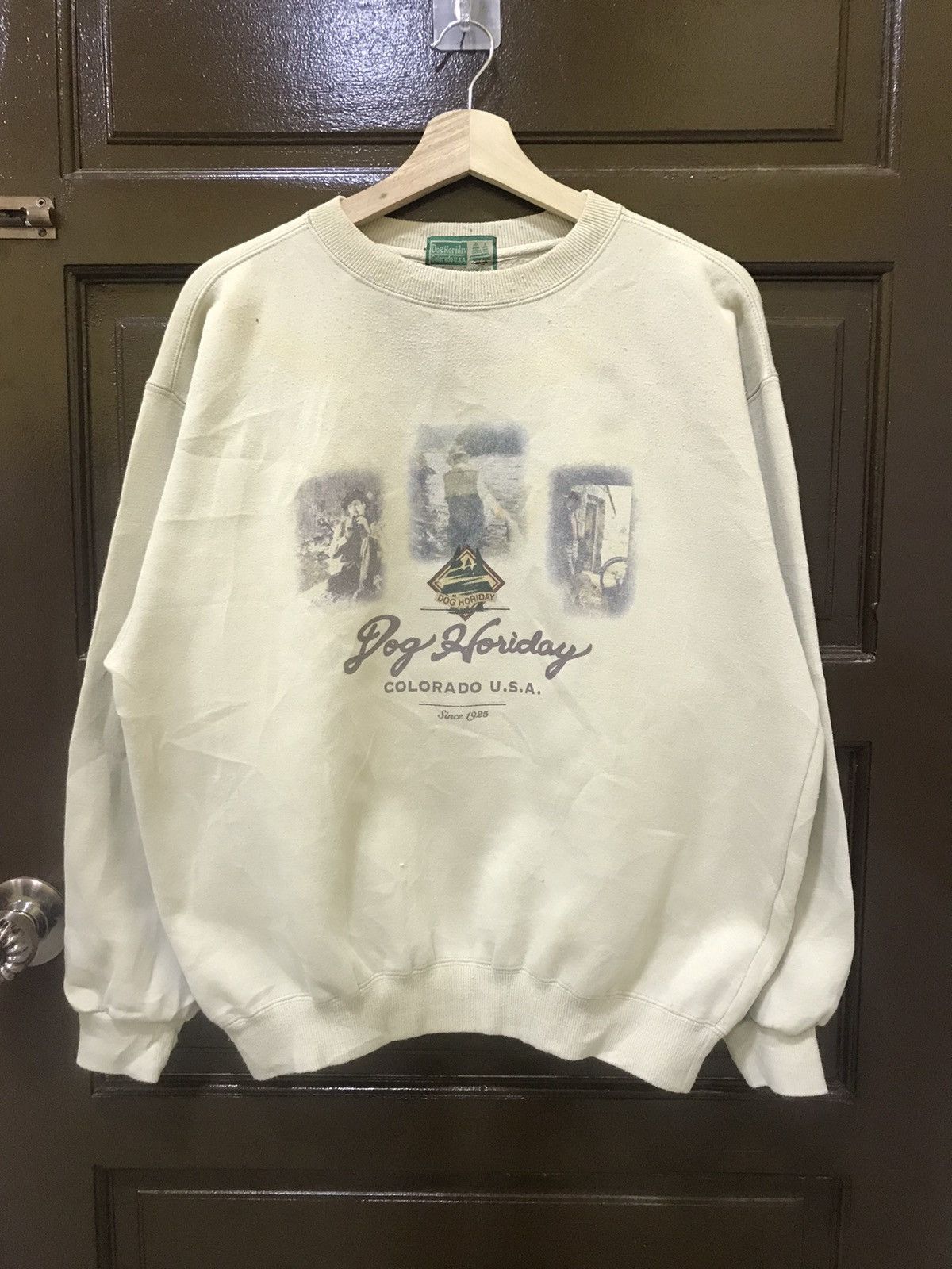 Vintage Vintage 90s Dog Horiday Big Printed USA Sweatshirt Size US XL / EU 56 / 4 - 1 Thumbnail