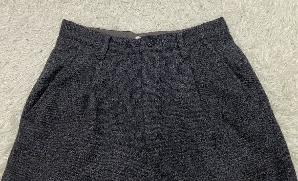 Issey Miyake Plantation Single Pleat High Waist Wool Pants