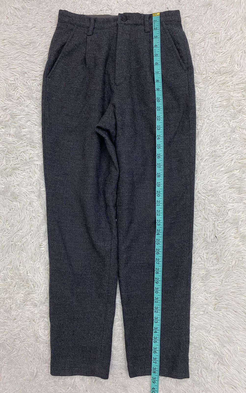 Issey Miyake Plantation Single Pleat High Waist Wool Pants