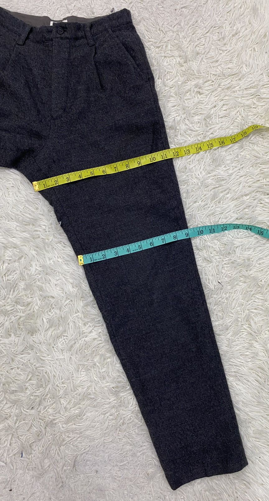 Issey Miyake Plantation Single Pleat High Waist Wool Pants