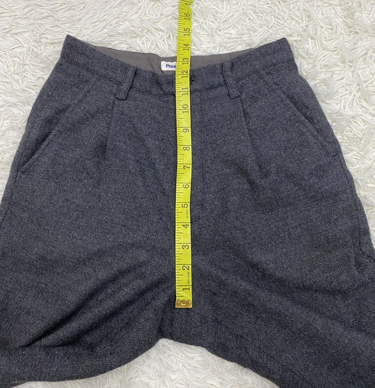 Issey Miyake Plantation Single Pleat High Waist Wool Pants