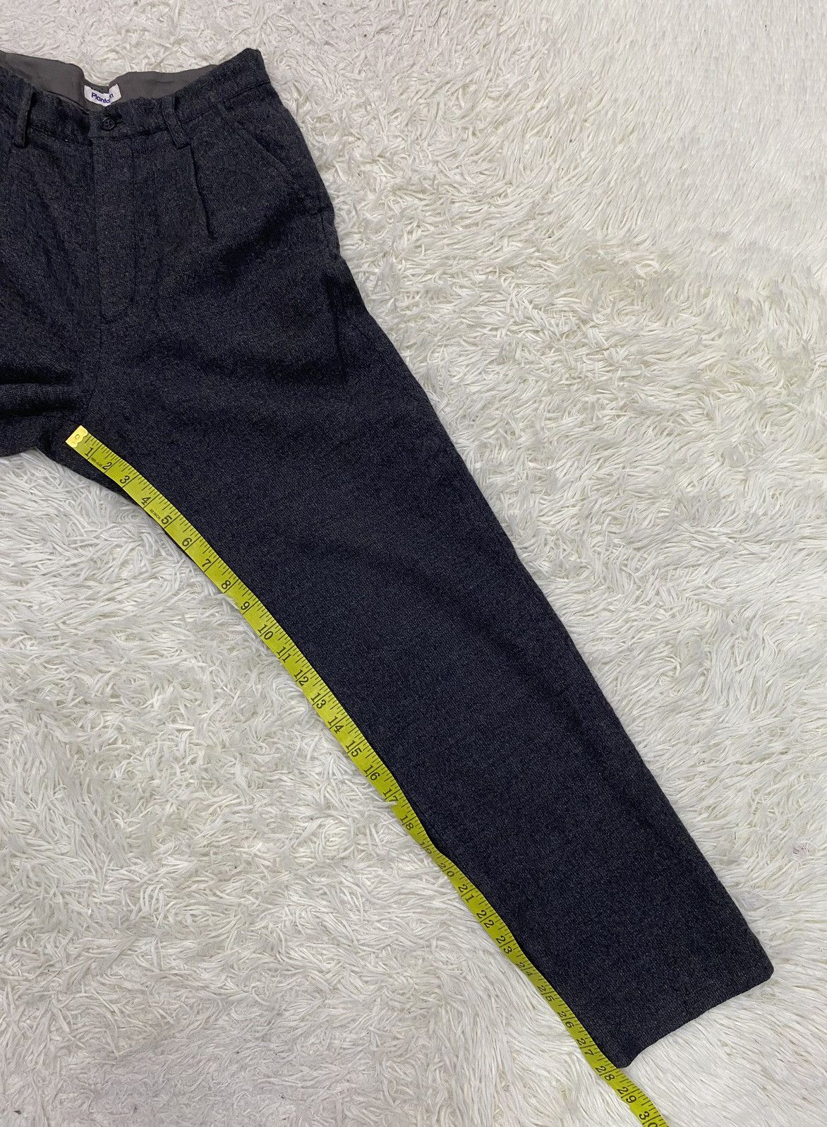 Issey Miyake Plantation Single Pleat High Waist Wool Pants