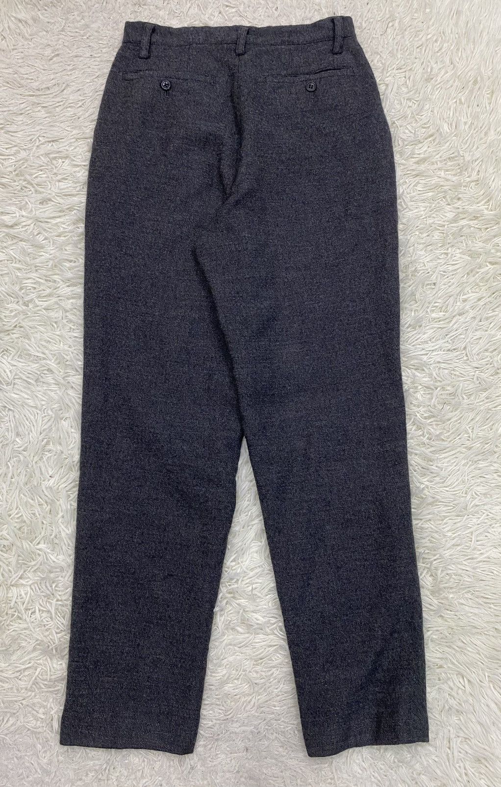 Issey Miyake Plantation Single Pleat High Waist Wool Pants