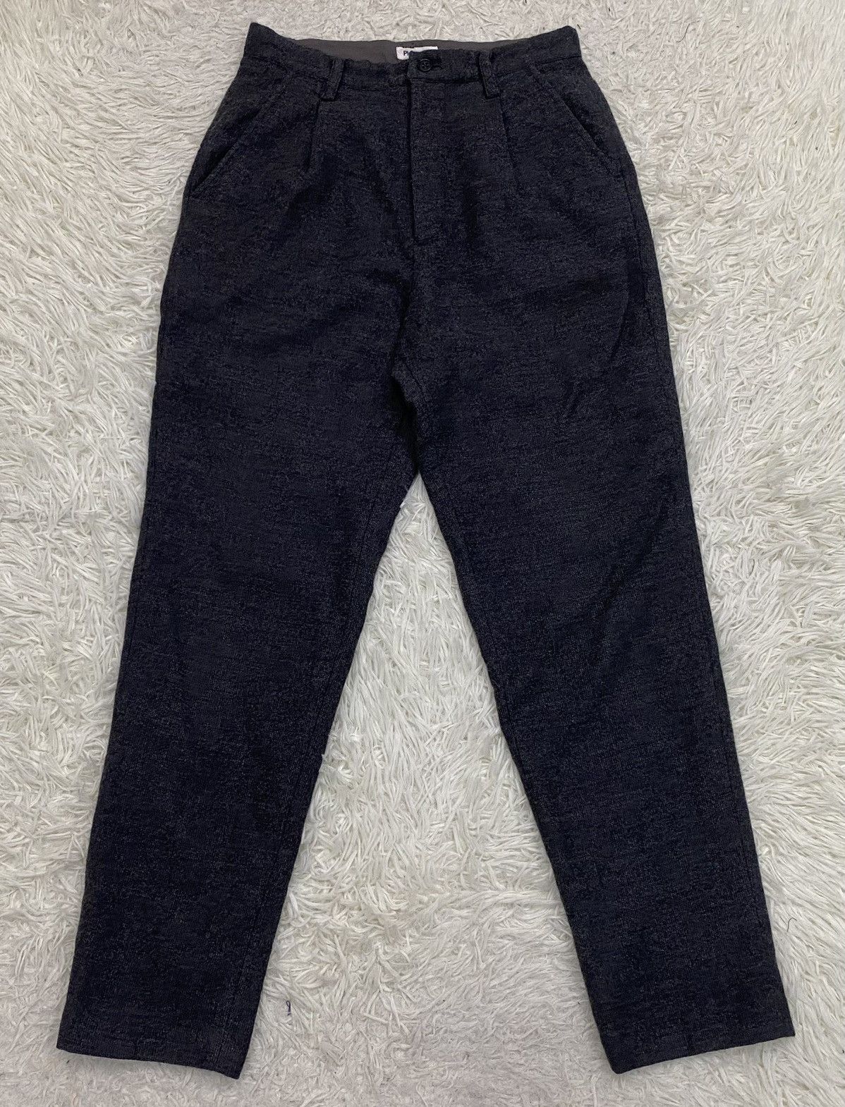 Issey Miyake Plantation Single Pleat High Waist Wool Pants