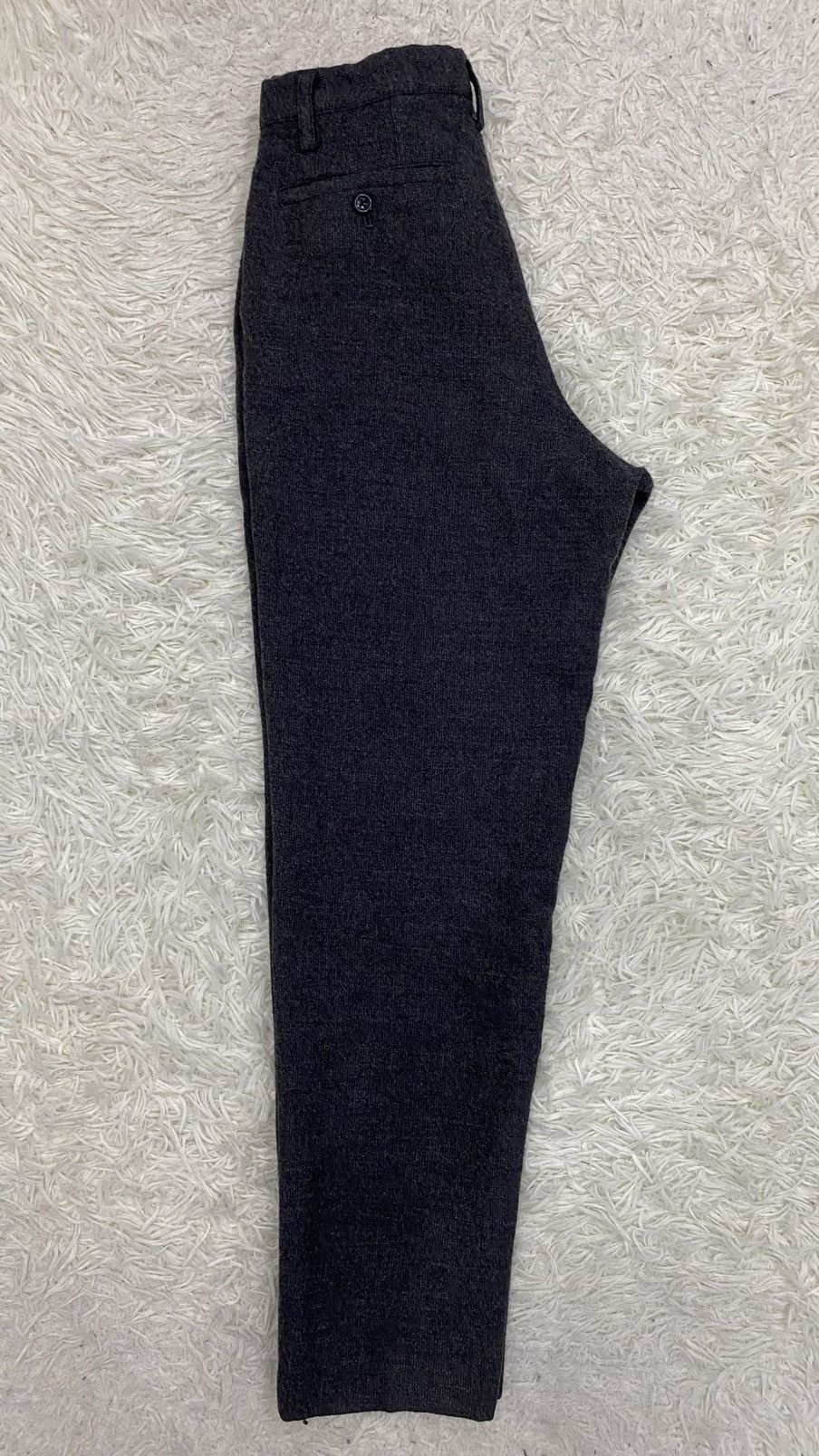 Issey Miyake Plantation Single Pleat High Waist Wool Pants