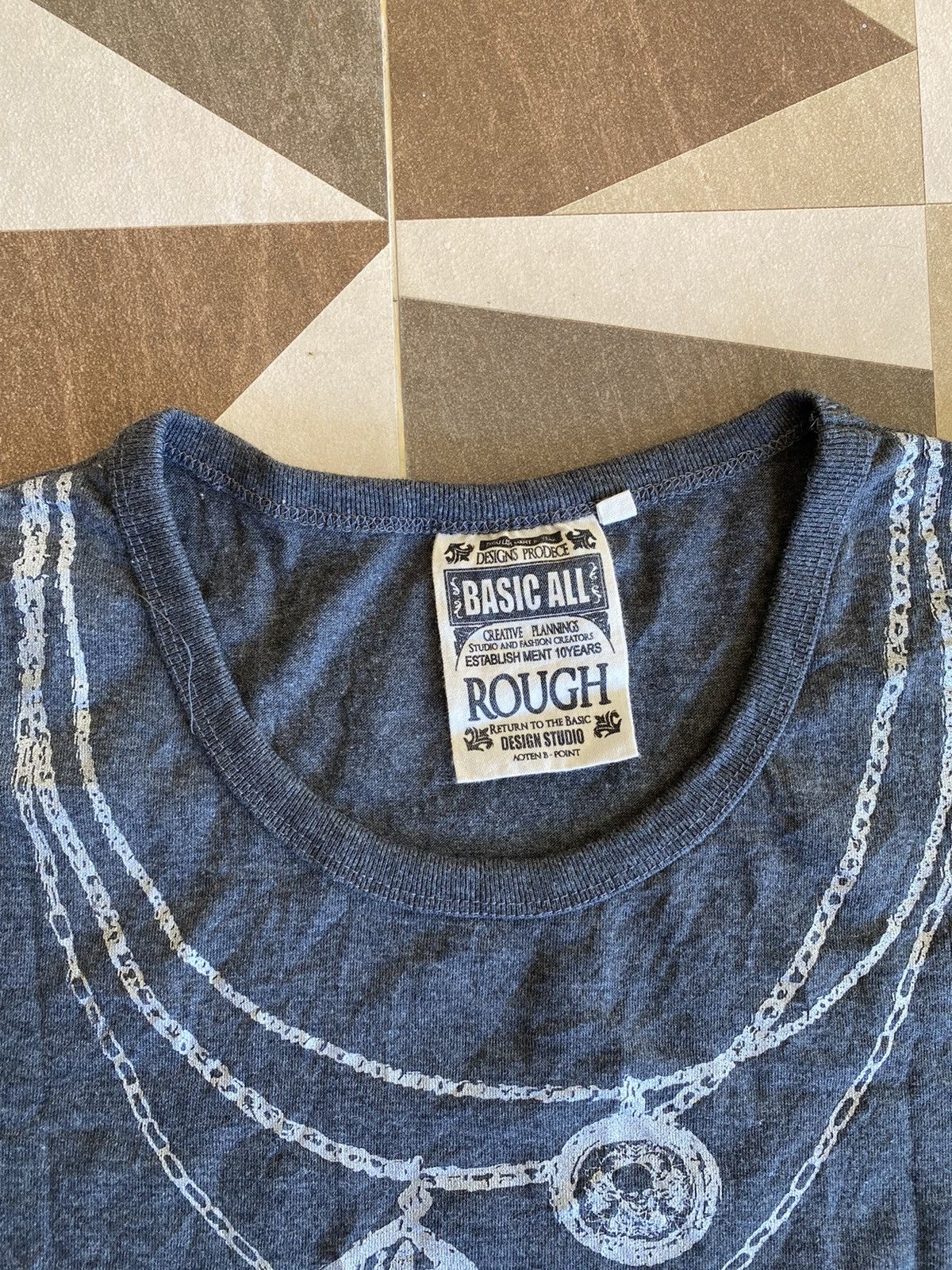 Designer × Japanese Brand 🔥Rare🔥Rough Design T-shirt Size US L / EU 52-54 / 3 - 4 Thumbnail
