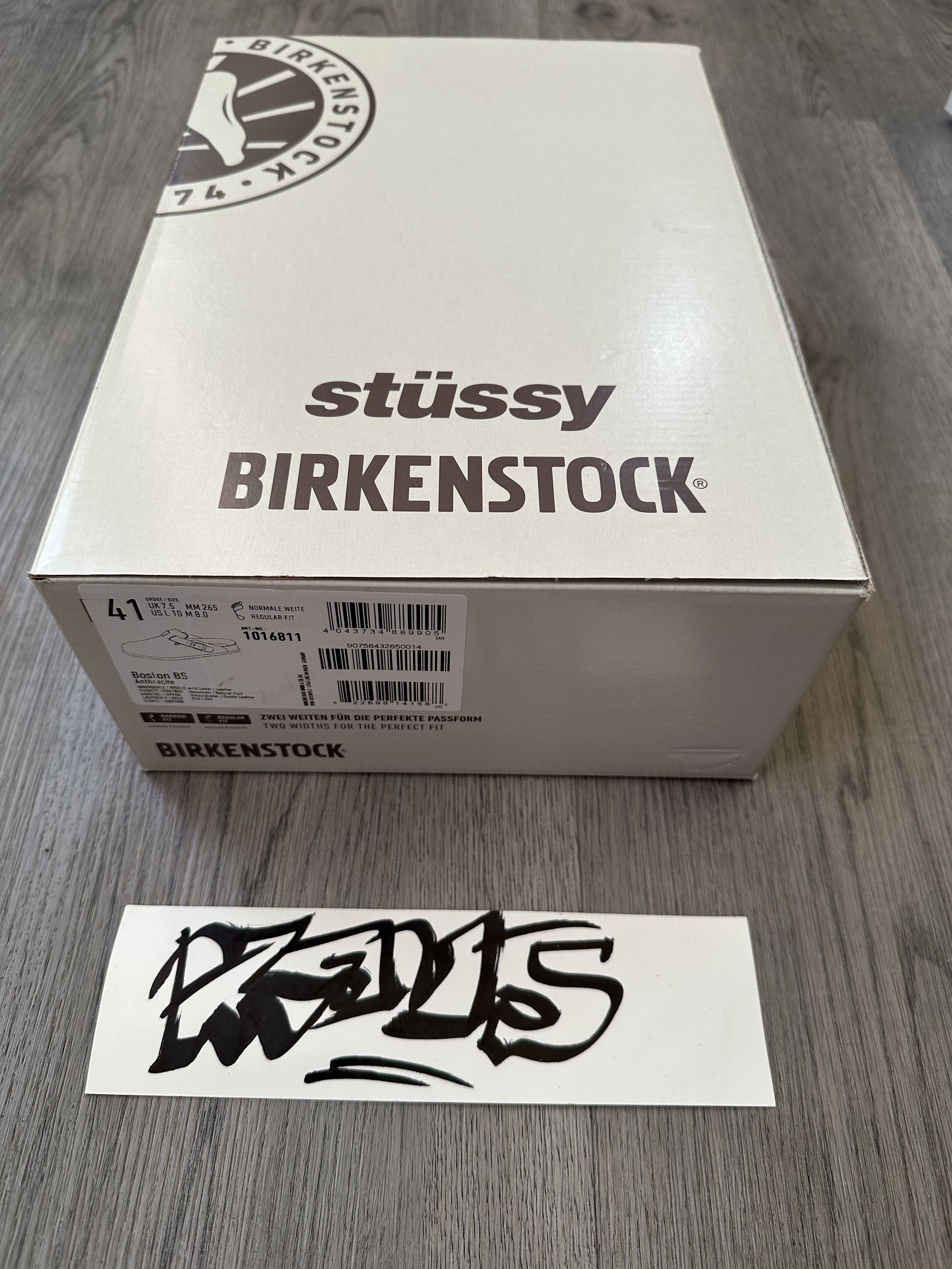 Birkenstock × Stussy Stussy x Birkenstock Boston Clog Anthracite Brown Size 8 Size US 8 / EU 41 - 2 Thumbnail
