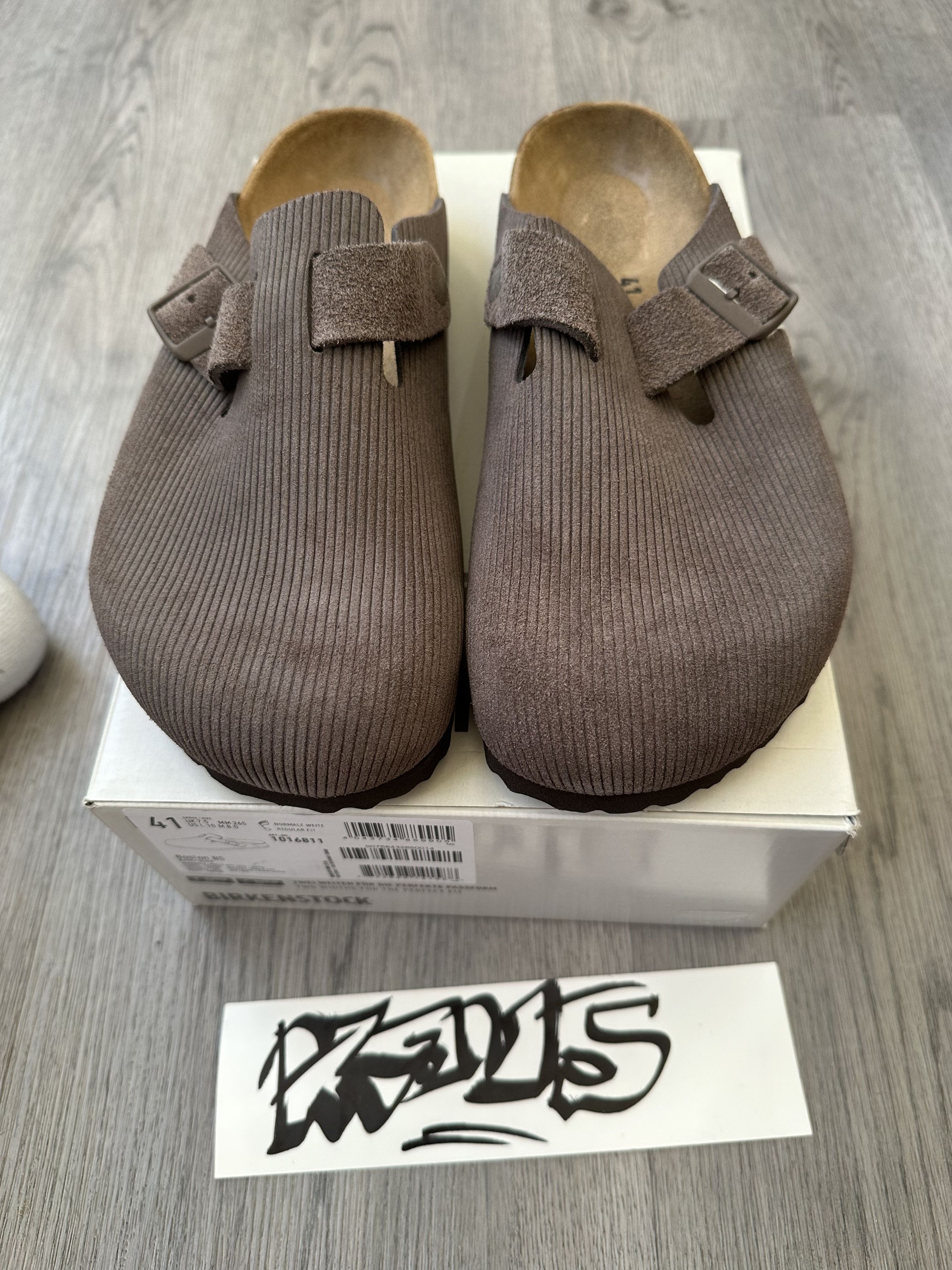 Birkenstock × Stussy Stussy x Birkenstock Boston Clog Anthracite Brown Size 8 Size US 8 / EU 41 - 3 Thumbnail