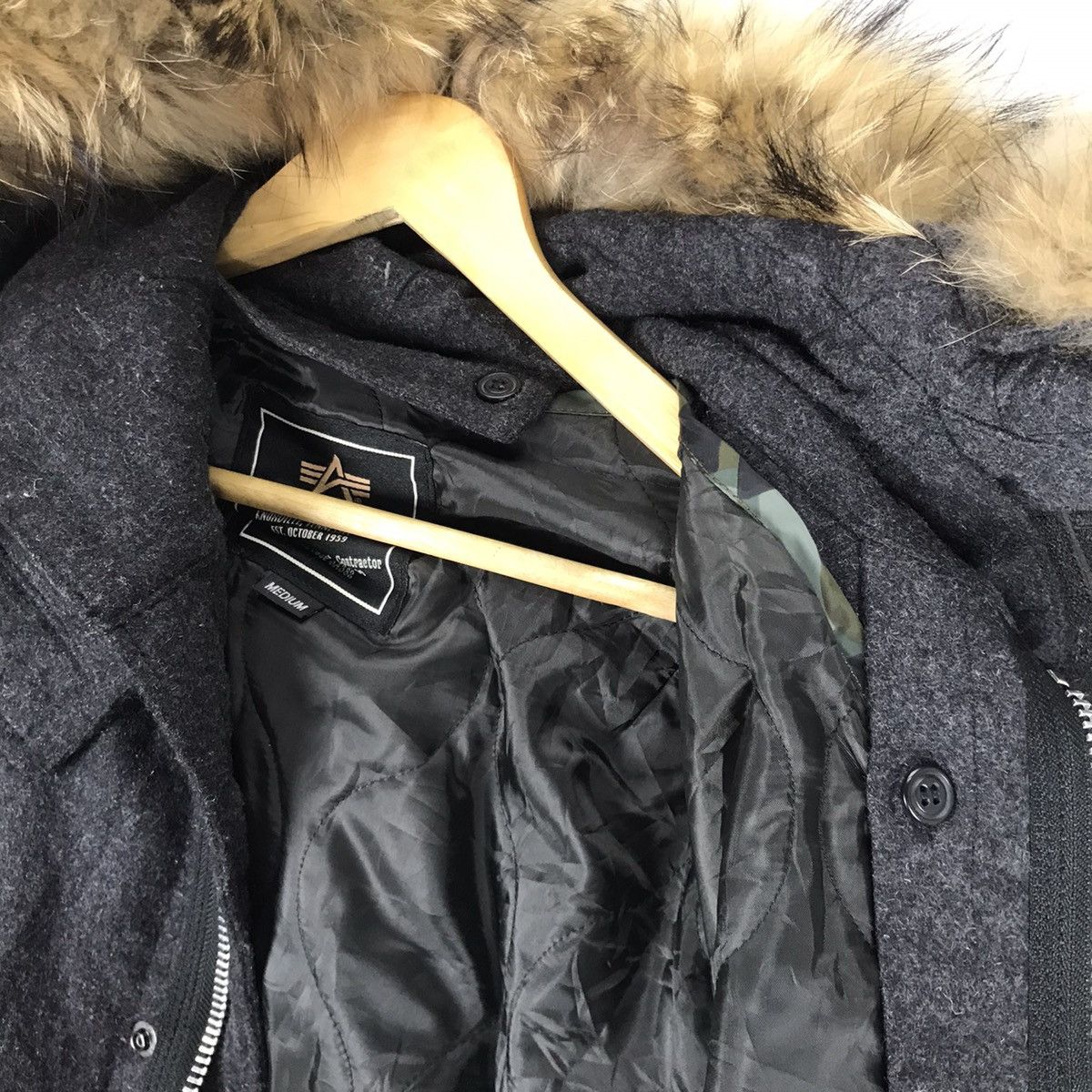 Alpha Industries Alpha Industries Racoon Fur Wool Parka Size US S / EU 44-46 / 1 - 15 Thumbnail