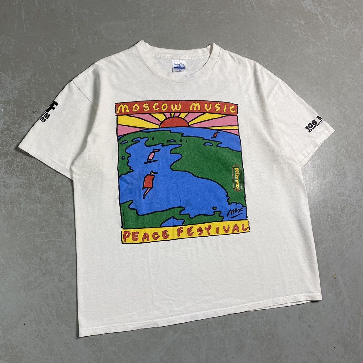 Vintage 1989 Peter Max Moscow Music Peace Festival MTV Tour T-shirt ...