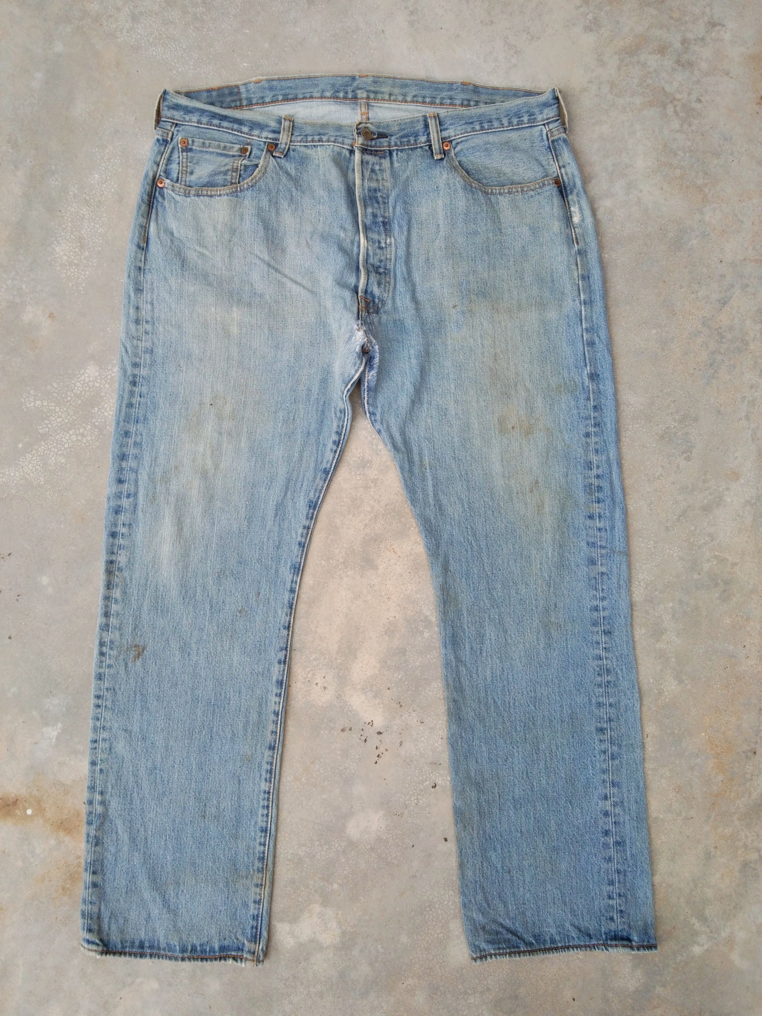 Levi's Vintage Levi's 501 Dirty Distressed Jeans 40x32 Size US 40 / EU 56 - 1 Thumbnail