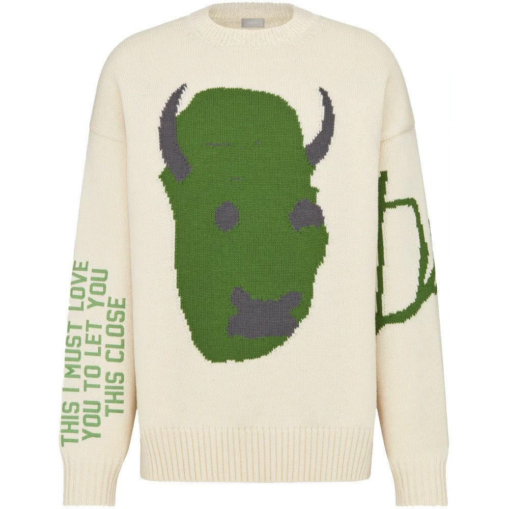 Dior × Travis Scott GRAIL Dior Cactus Jack Oversized Cream Devil Sweater Travis Size US M / EU 48-50 / 2 - 5 Thumbnail