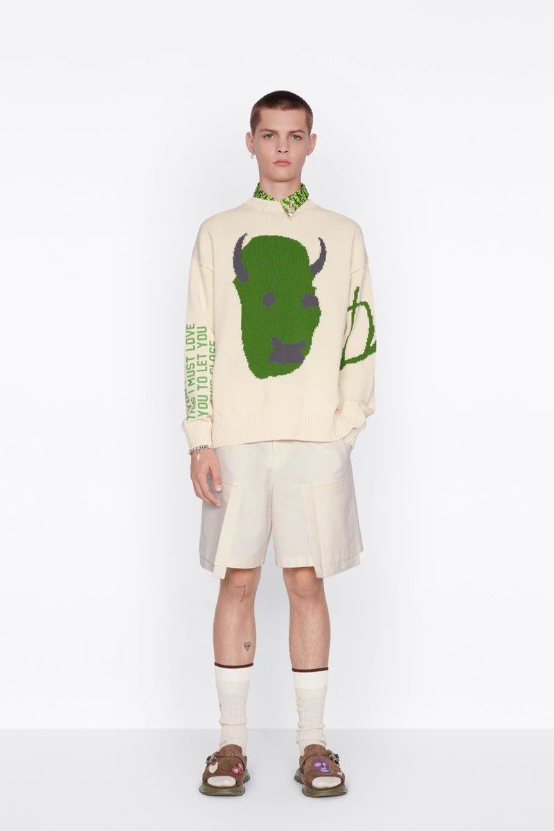 Dior × Travis Scott GRAIL Dior Cactus Jack Oversized Cream Devil Sweater Travis Size US M / EU 48-50 / 2 - 3 Thumbnail