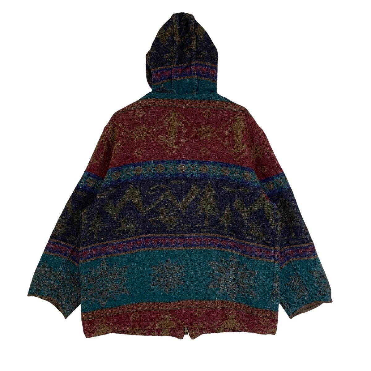 L.L. Bean × Vintage L.L.BEAN Outdoor Sportswear Aztec Motif Design Hoodie Jacket Size US XL / EU 56 / 4 - 2 Thumbnail
