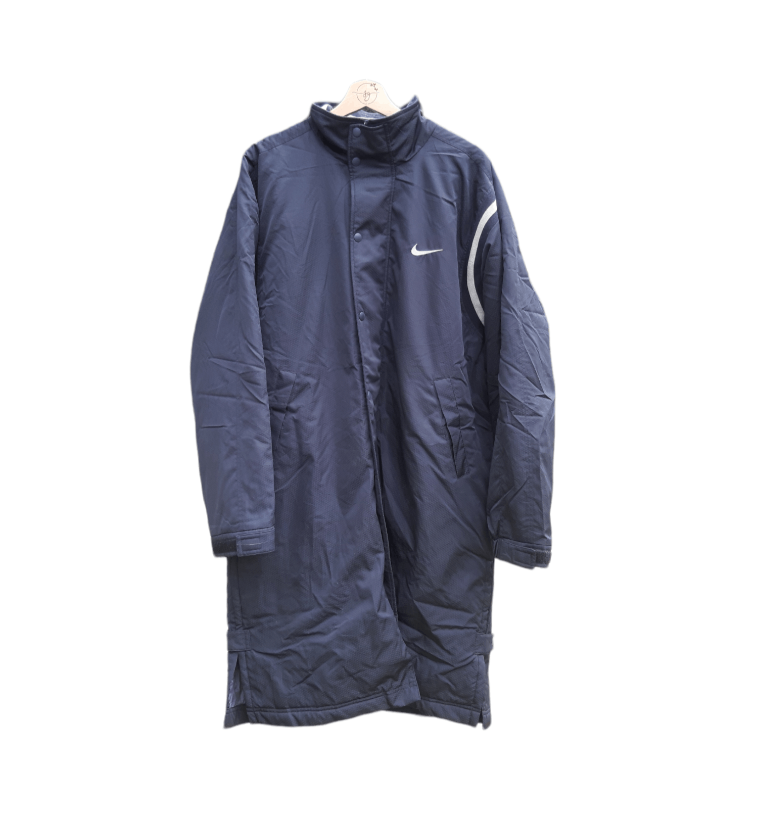 Nike Vintage Nike Swoosh Long Jacket Big Logo Size US L / EU 52-54 / 3 - 2 Thumbnail