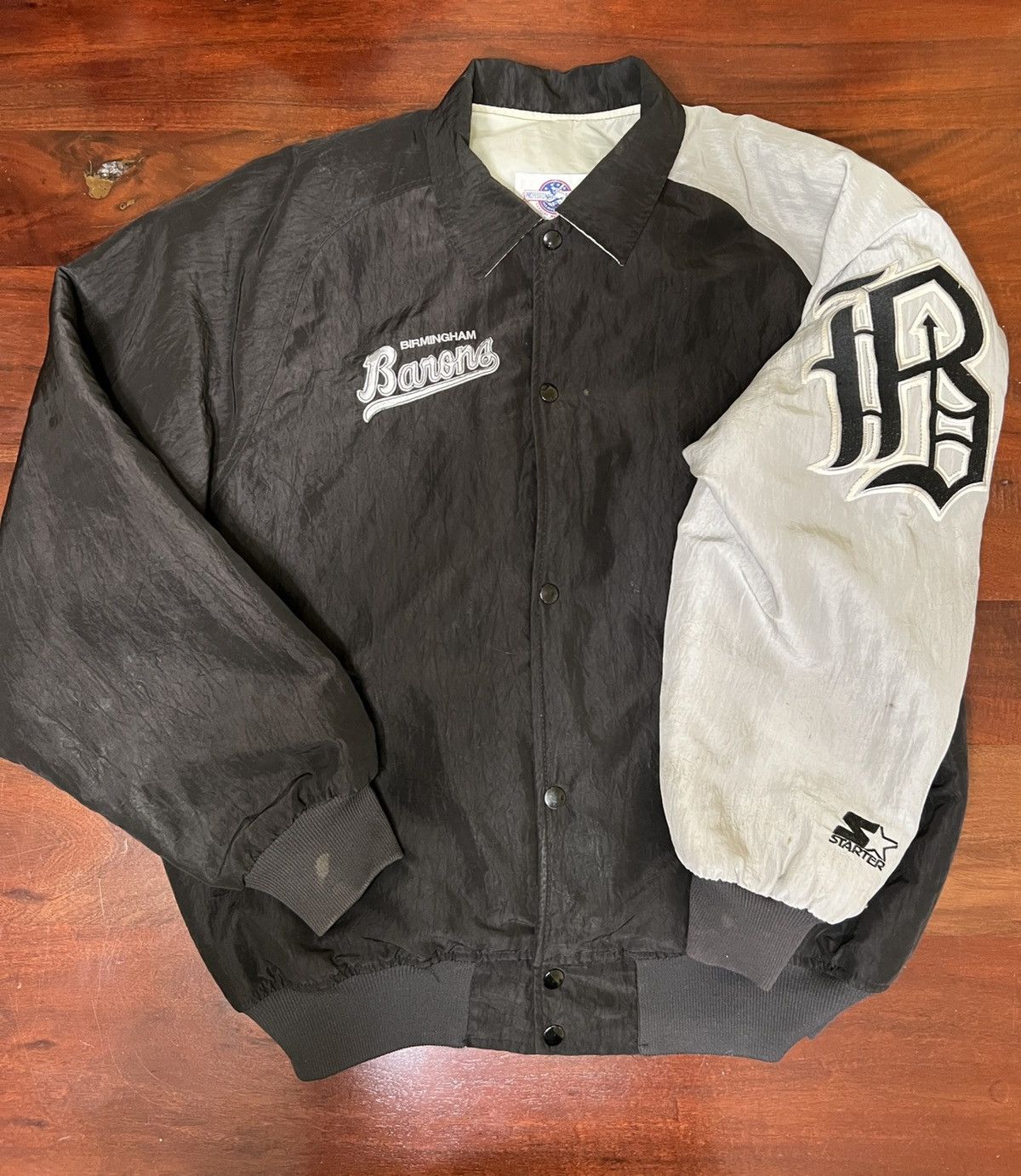 starter-birmingham-barons-baseball-jacket-michael-jordan-s-team-grailed