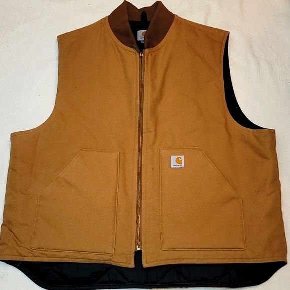 Carhartt Carhartt vest work insulated heavy duty brown cotton outer ...