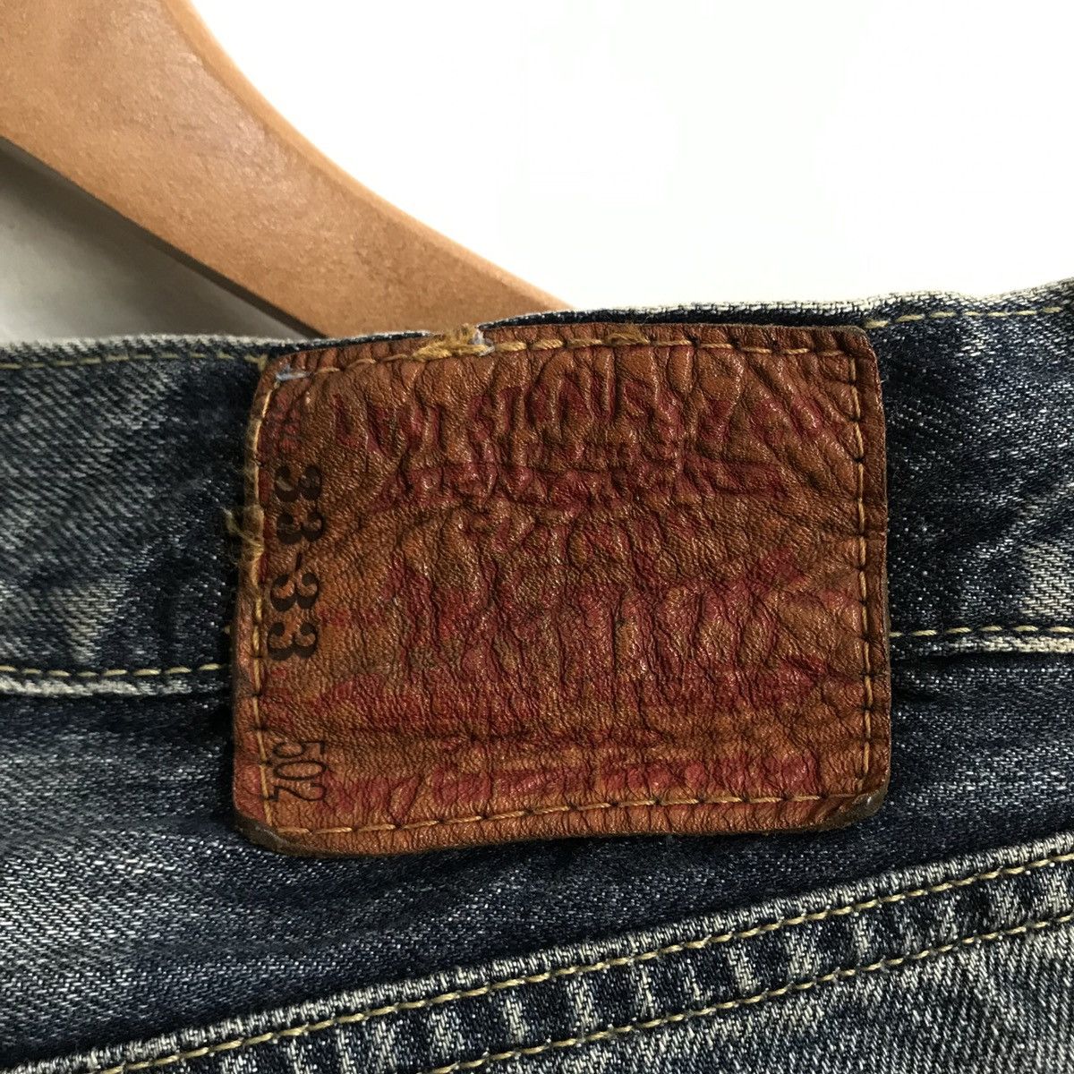 Levi's LeVis 502 Distressed Denim Jeans Size US 33 - 6 Thumbnail