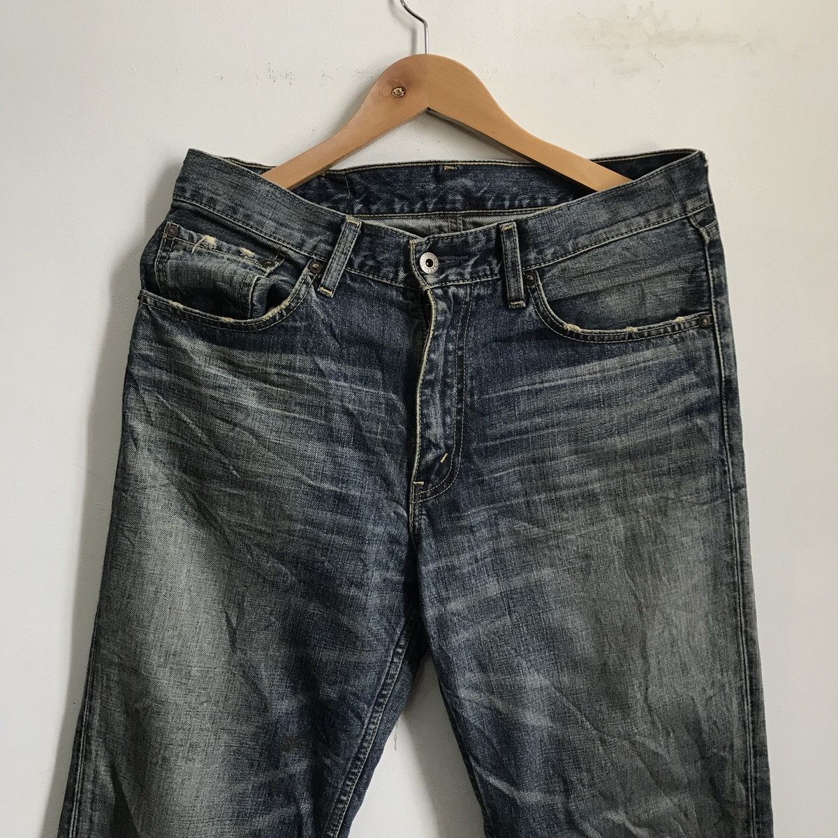 Levi's LeVis 502 Distressed Denim Jeans Size US 33 - 3 Thumbnail