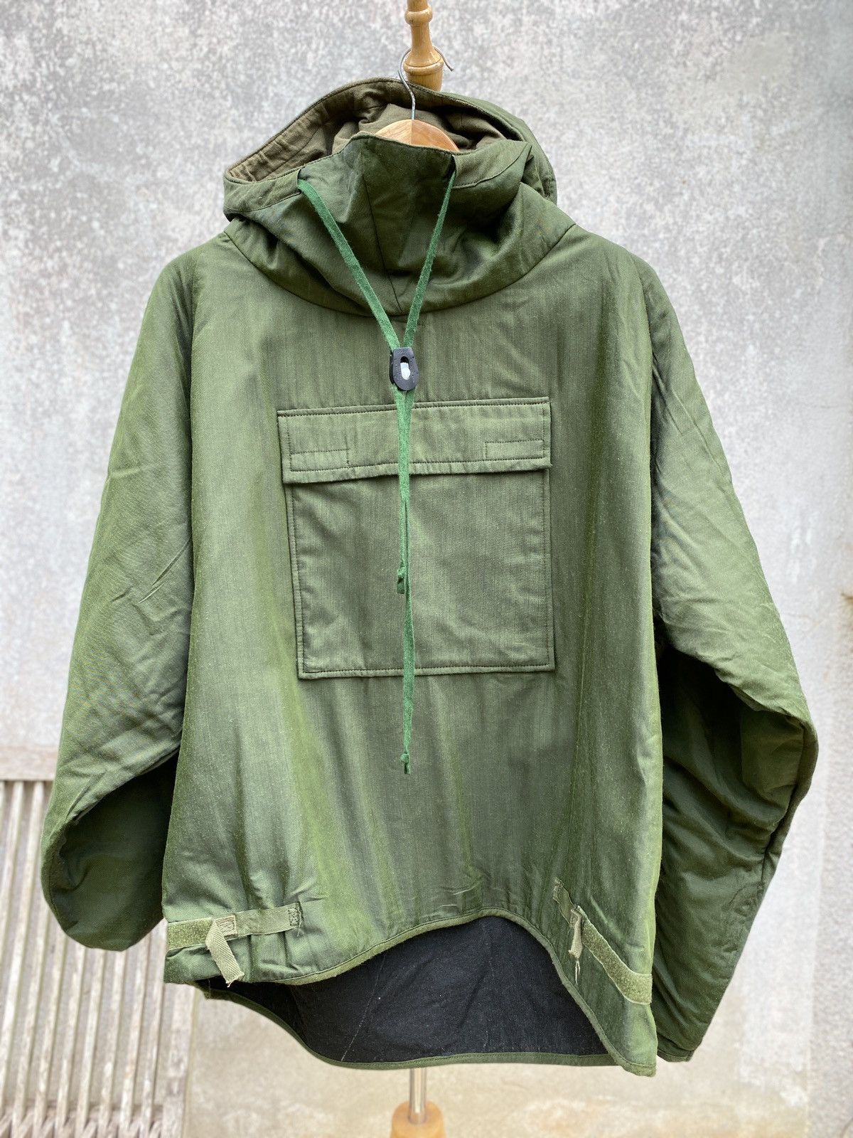 Military apparel “1983 Smock” with hood attached