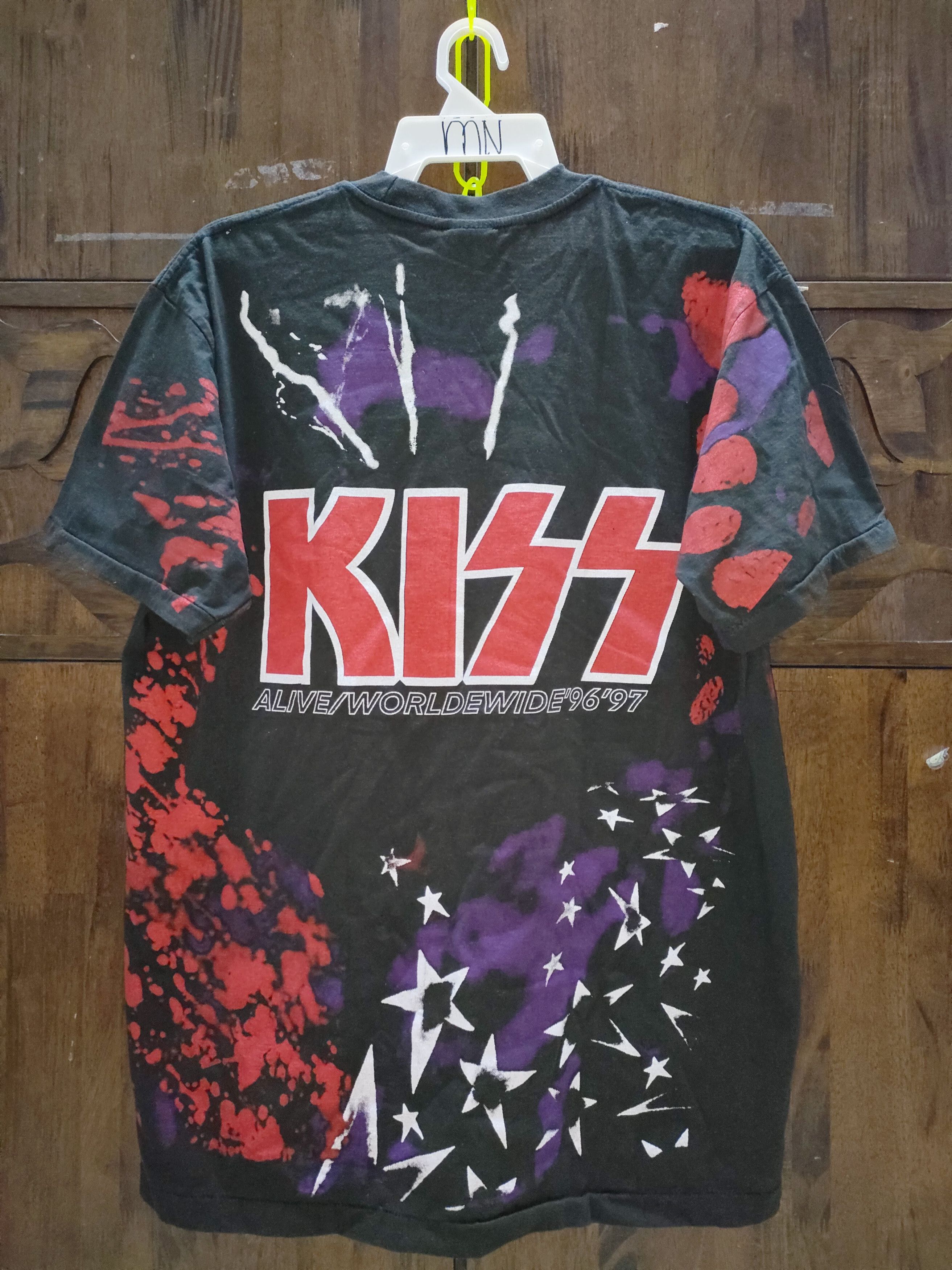 KISS × Vintage Vintage Kiss Over Print Music Rock Band AOP Tee Size US XL / EU 56 / 4 - 2 Thumbnail