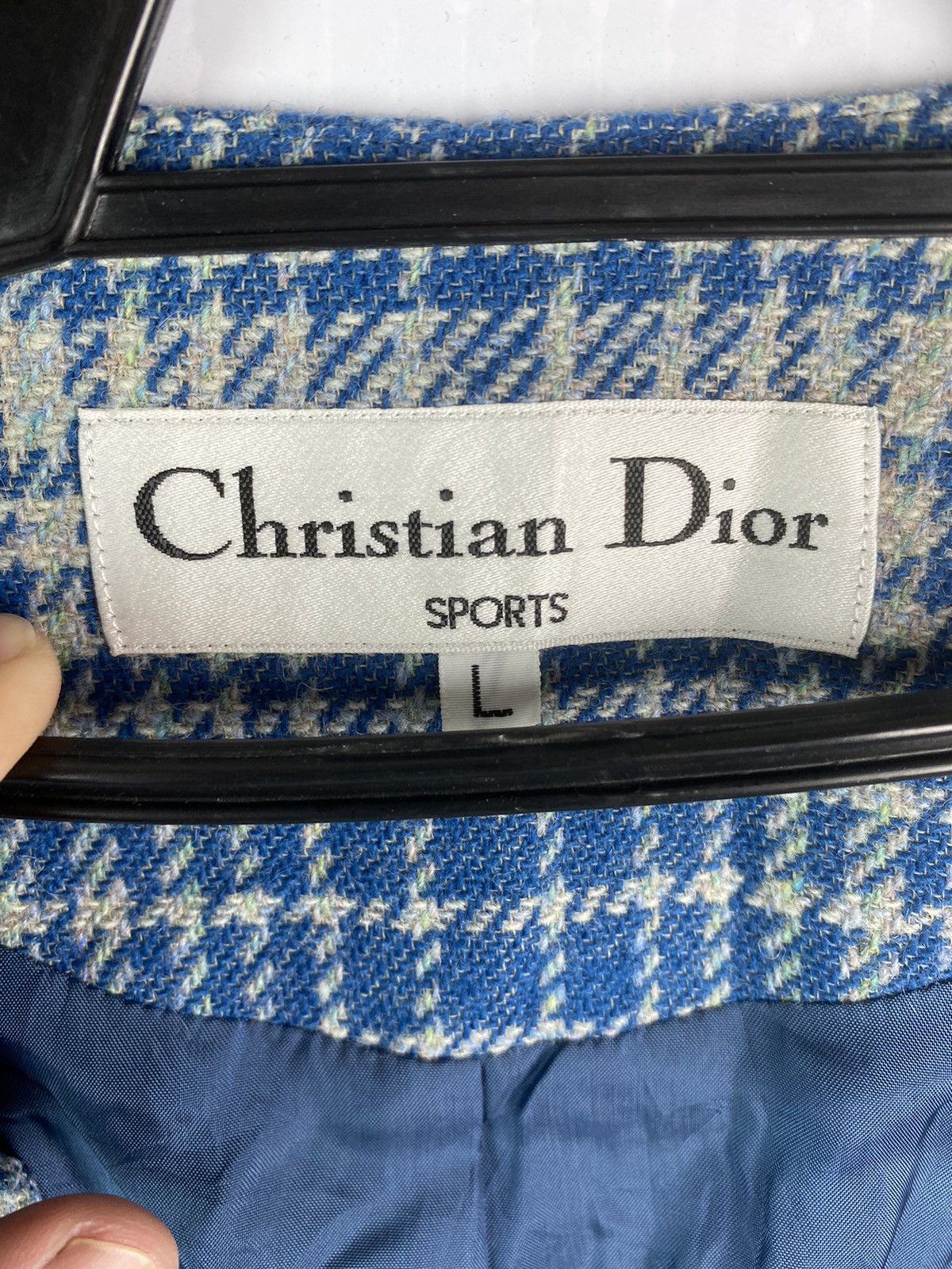 Christian Dior Monsieur × Vintage 80s Christian Dior Sports blue tartan design blazer coat Size US L / EU 52-54 / 3 - 6 Thumbnail