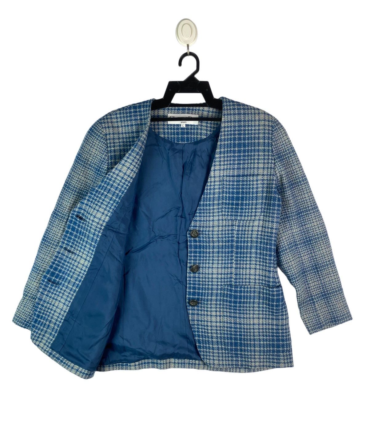 Christian Dior Monsieur × Vintage 80s Christian Dior Sports blue tartan design blazer coat Size US L / EU 52-54 / 3 - 4 Thumbnail