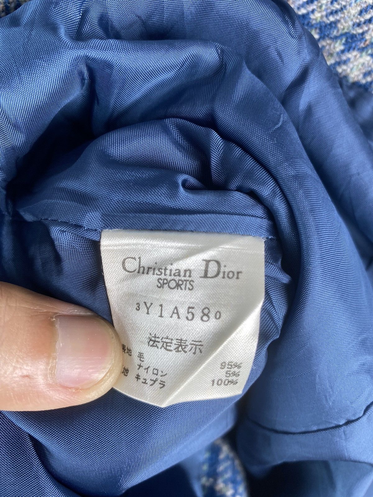 Christian Dior Monsieur × Vintage 80s Christian Dior Sports blue tartan design blazer coat Size US L / EU 52-54 / 3 - 7 Thumbnail
