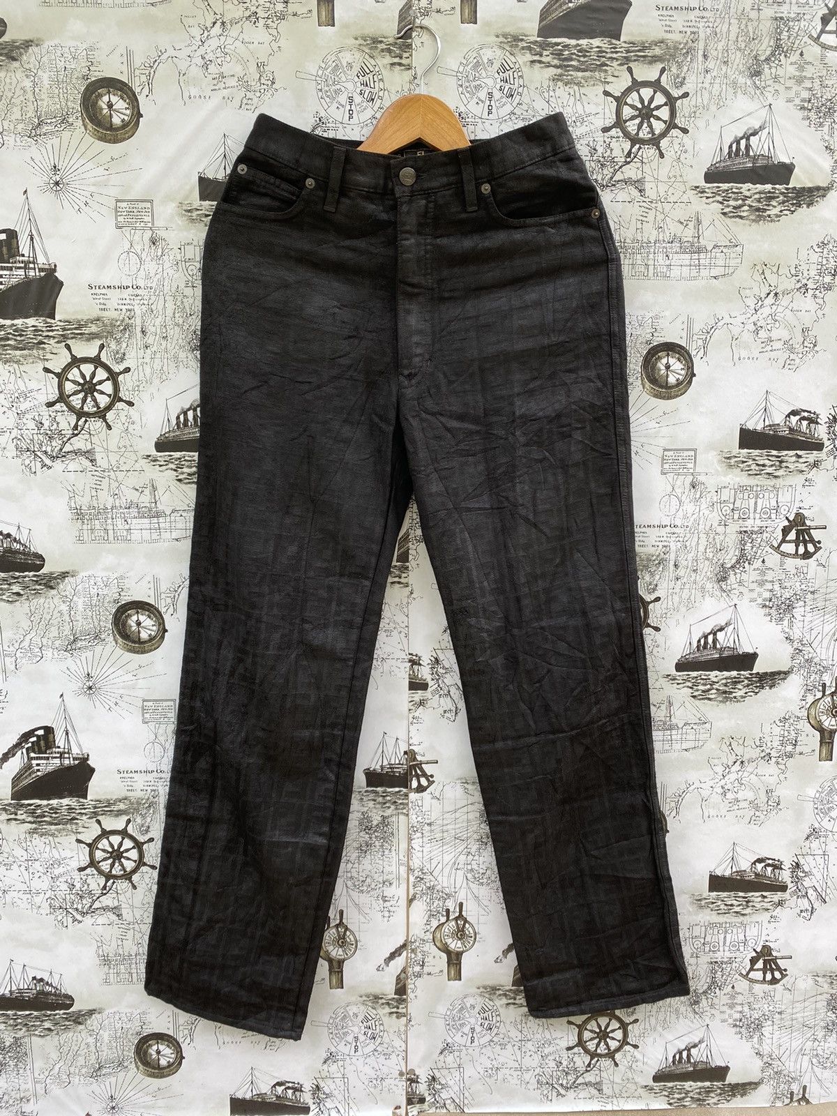 Fendi Monogram Fendi Jeans Black Pant Size US 27 - 1 Thumbnail