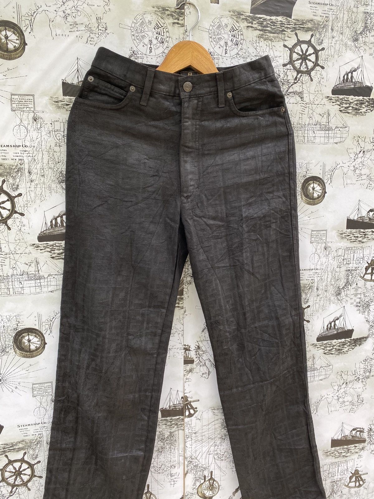 Fendi Monogram Fendi Jeans Black Pant Size US 27 - 3 Thumbnail