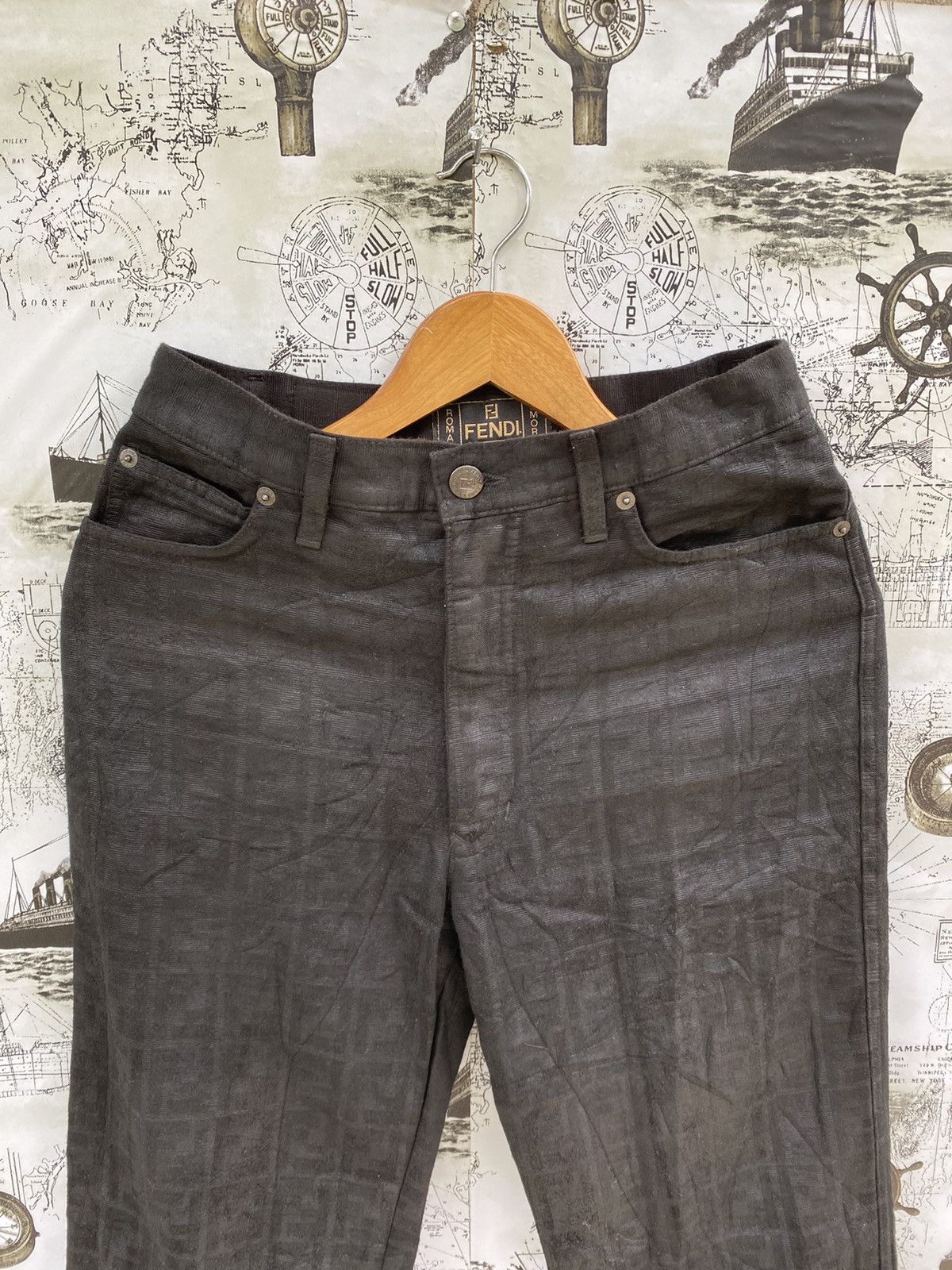 Fendi Monogram Fendi Jeans Black Pant Size US 27 - 4 Thumbnail
