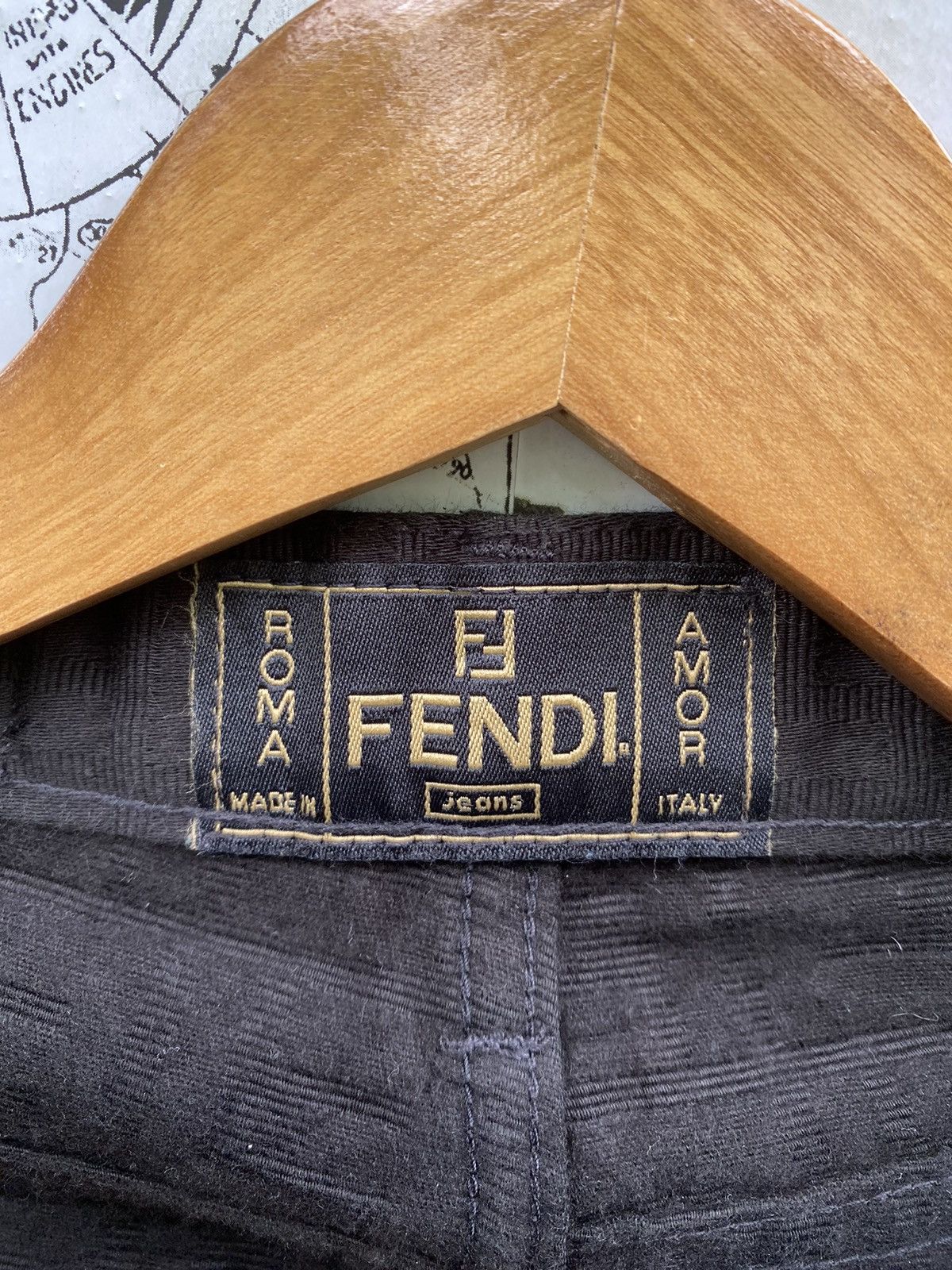 Fendi Monogram Fendi Jeans Black Pant Size US 27 - 6 Thumbnail