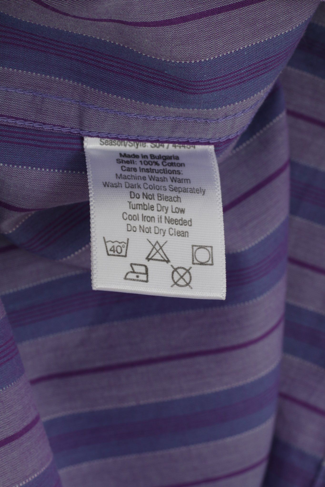 Timberland Timberland Men M Casual Shirt Purple Striped Cotton 0777 Size US M / EU 48-50 / 2 - 6 Thumbnail