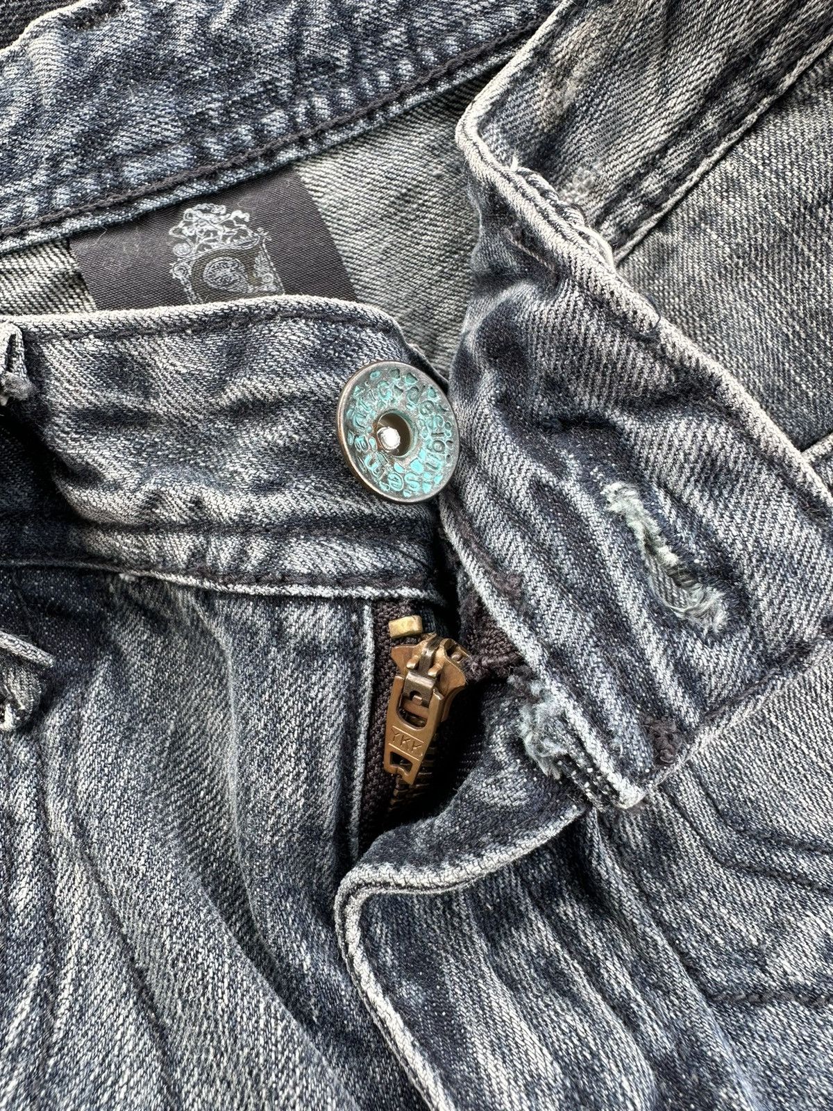 14th Addiction SEMANTIC DESIGN Zipper Leg Slim Jeans With Snake Skin Pocket Size US 30 / EU 46 - 10 Thumbnail