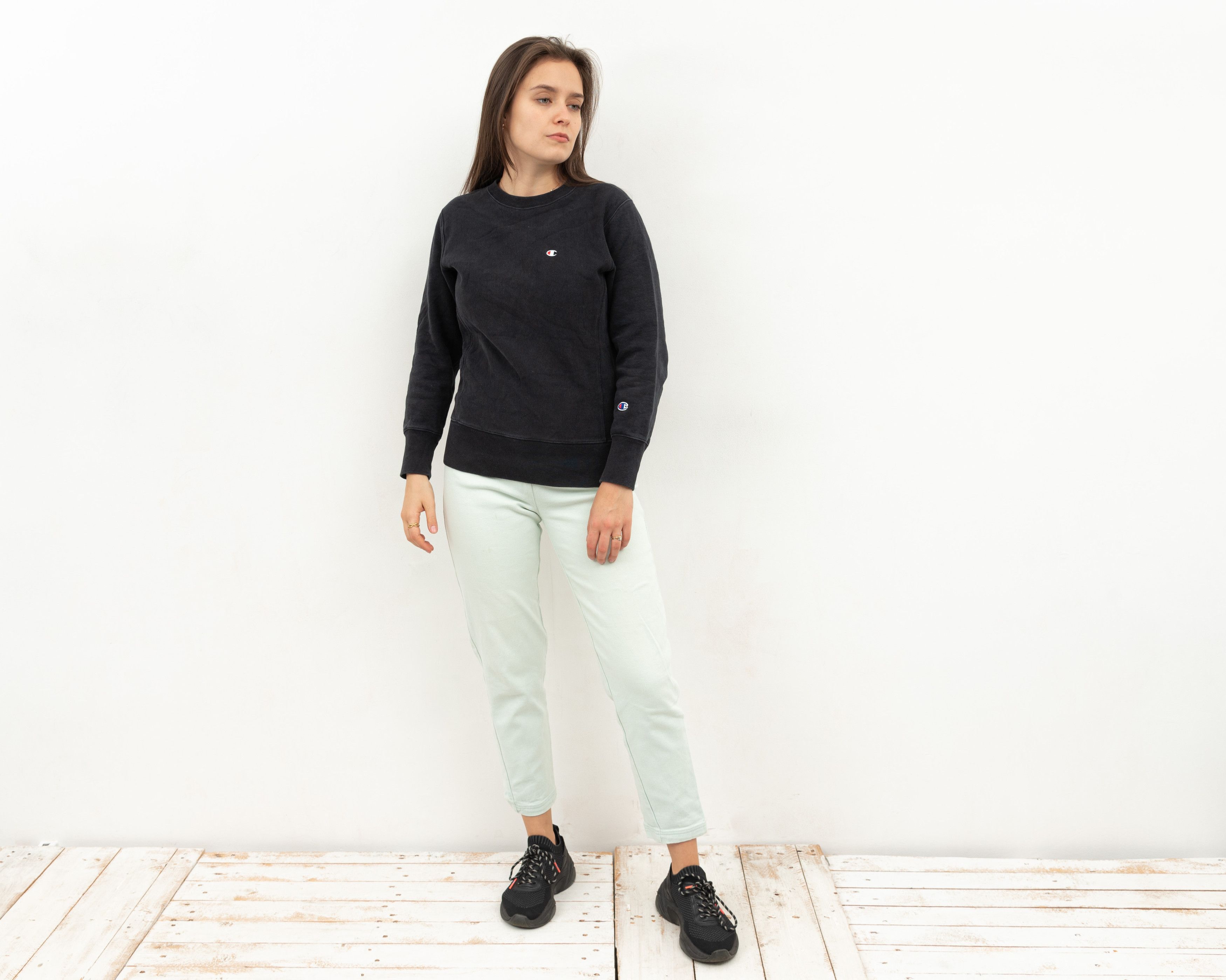Champion × Vintage Reverse Weave Warm Up Pullover Jumper Sweatshirt Crew Neck Size S / US 4 / IT 40 - 2 Thumbnail