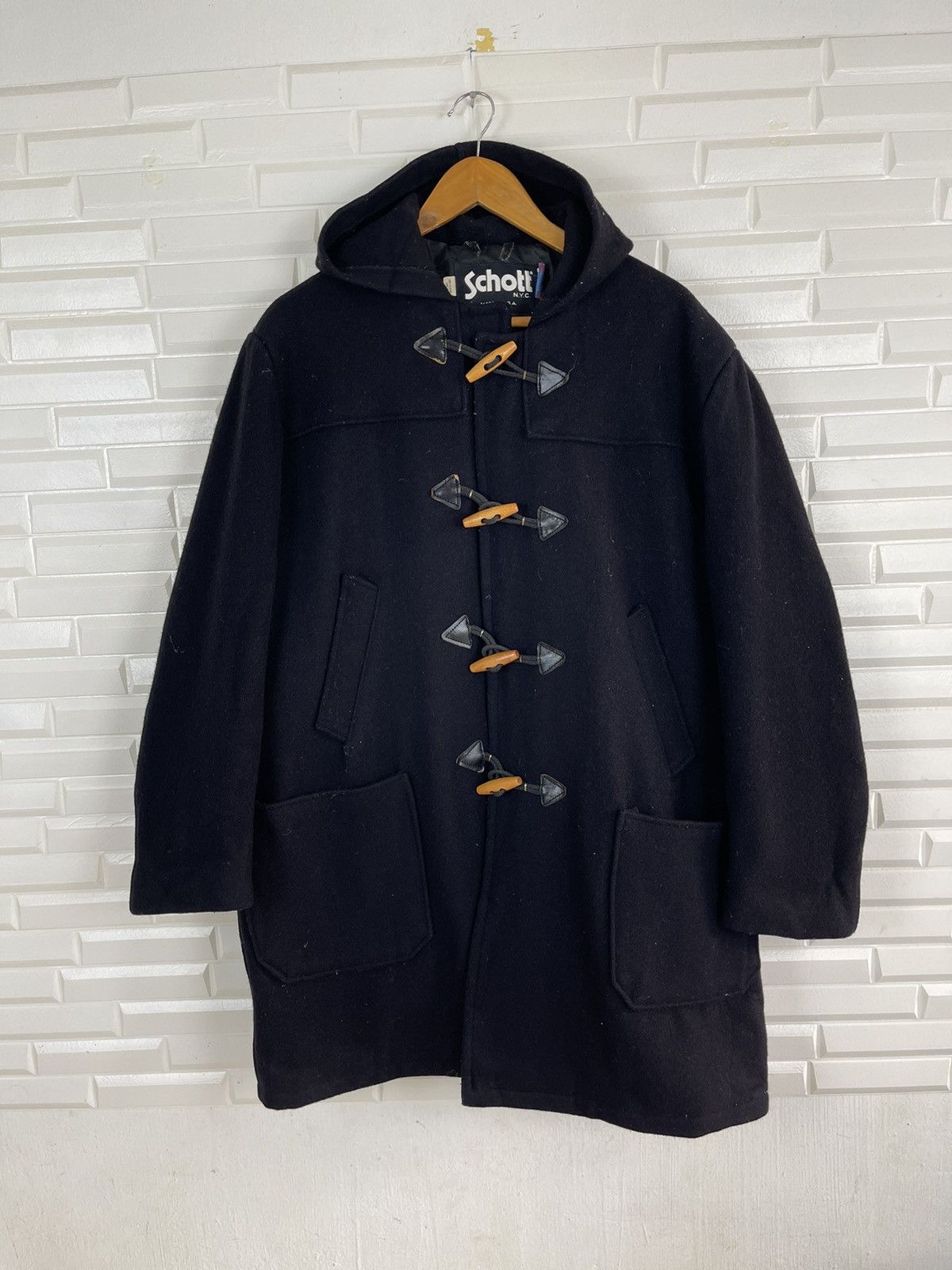 Schott Black Hoodie Schott NYC Made in USA Size US L / EU 52-54 / 3 - 6 Thumbnail
