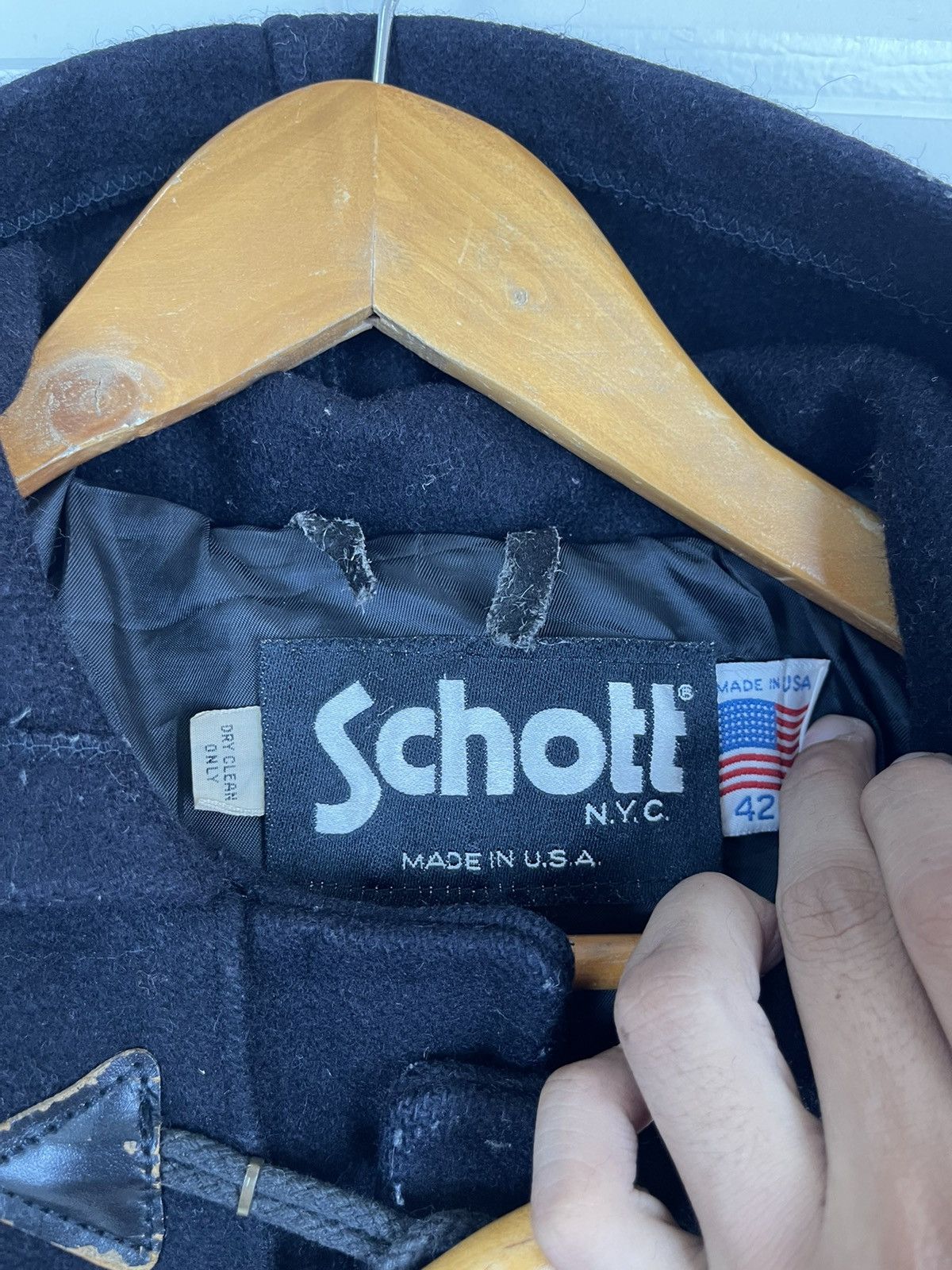 Schott Black Hoodie Schott NYC Made in USA Size US L / EU 52-54 / 3 - 5 Thumbnail