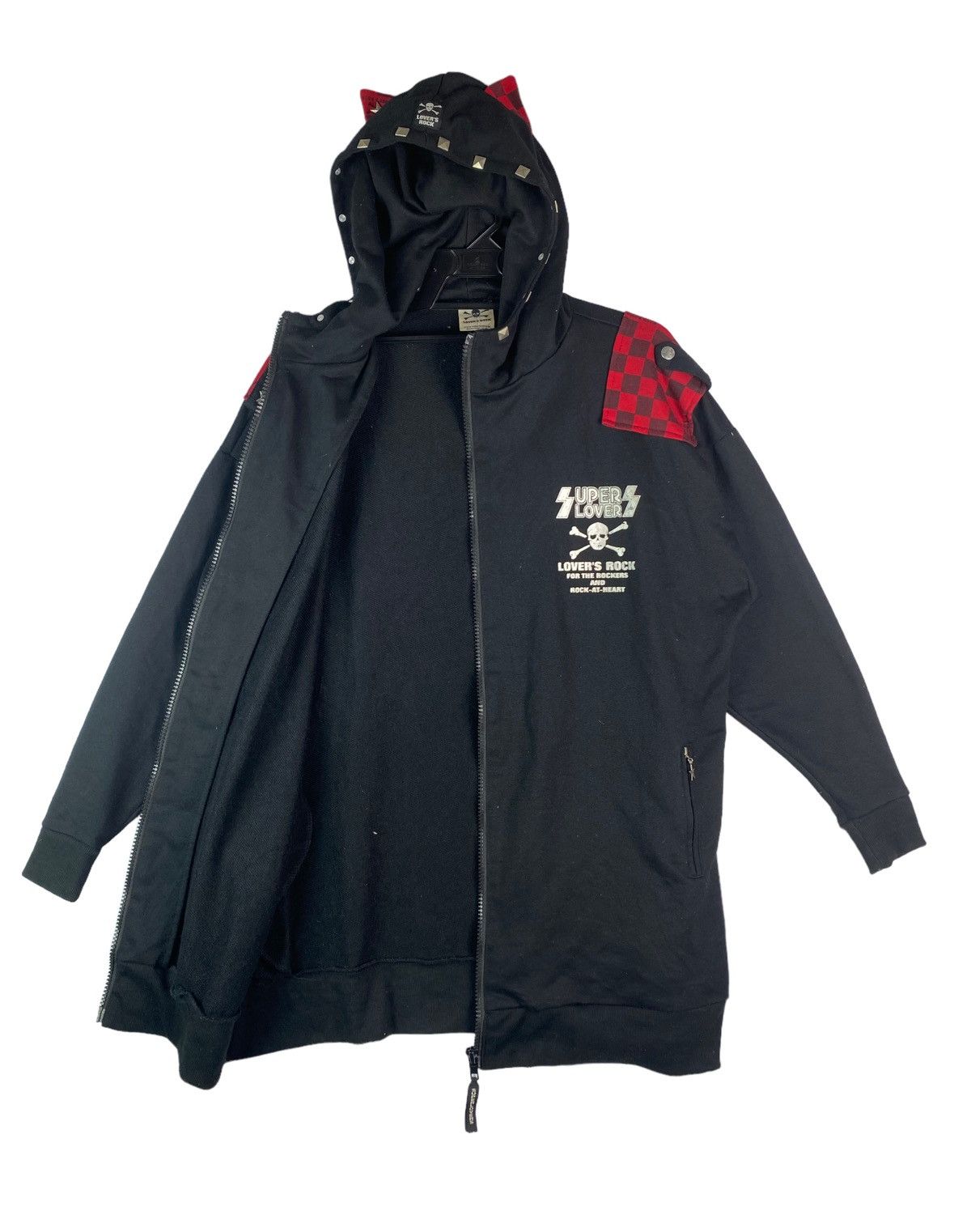 Japanese Brand Vtg 90s SUPER LOVER for rock and rock at heart devil hoodies Size ONE SIZE - 5 Thumbnail