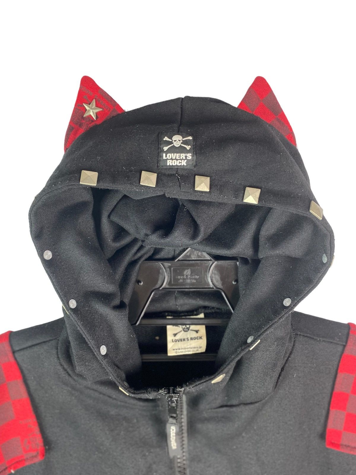 Japanese Brand Vtg 90s SUPER LOVER for rock and rock at heart devil hoodies Size ONE SIZE - 4 Thumbnail