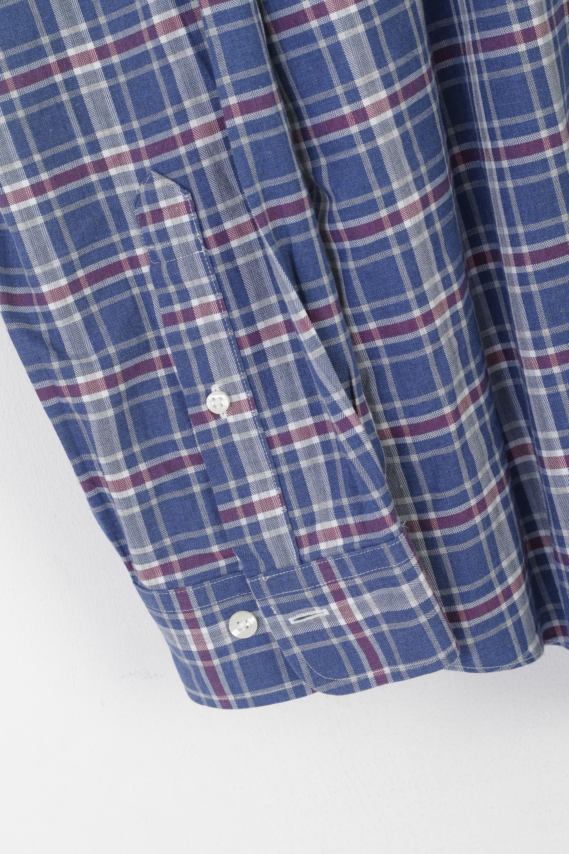 Brooks Brothers Brooks Brothers Men XL Casual Shirt Blue Check Cotton 8191 Size US XL / EU 56 / 4 - 4 Thumbnail