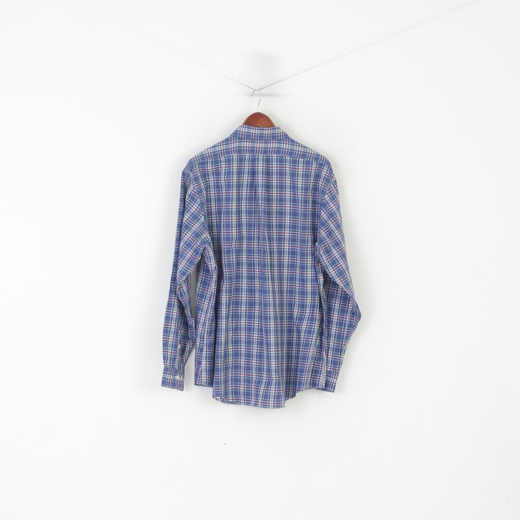 Brooks Brothers Brooks Brothers Men XL Casual Shirt Blue Check Cotton 8191 Size US XL / EU 56 / 4 - 7 Thumbnail