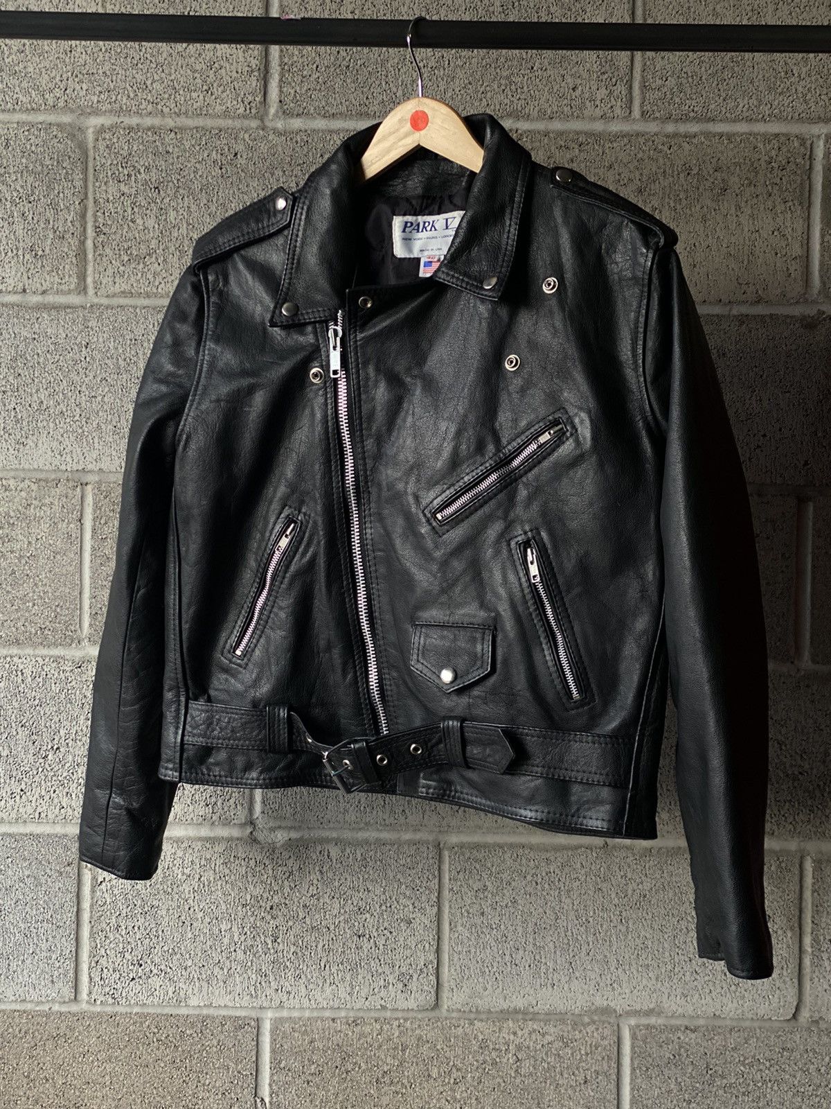 Leather Jacket × Made In Usa Vintage 90s leather jacket size 40 | Grailed