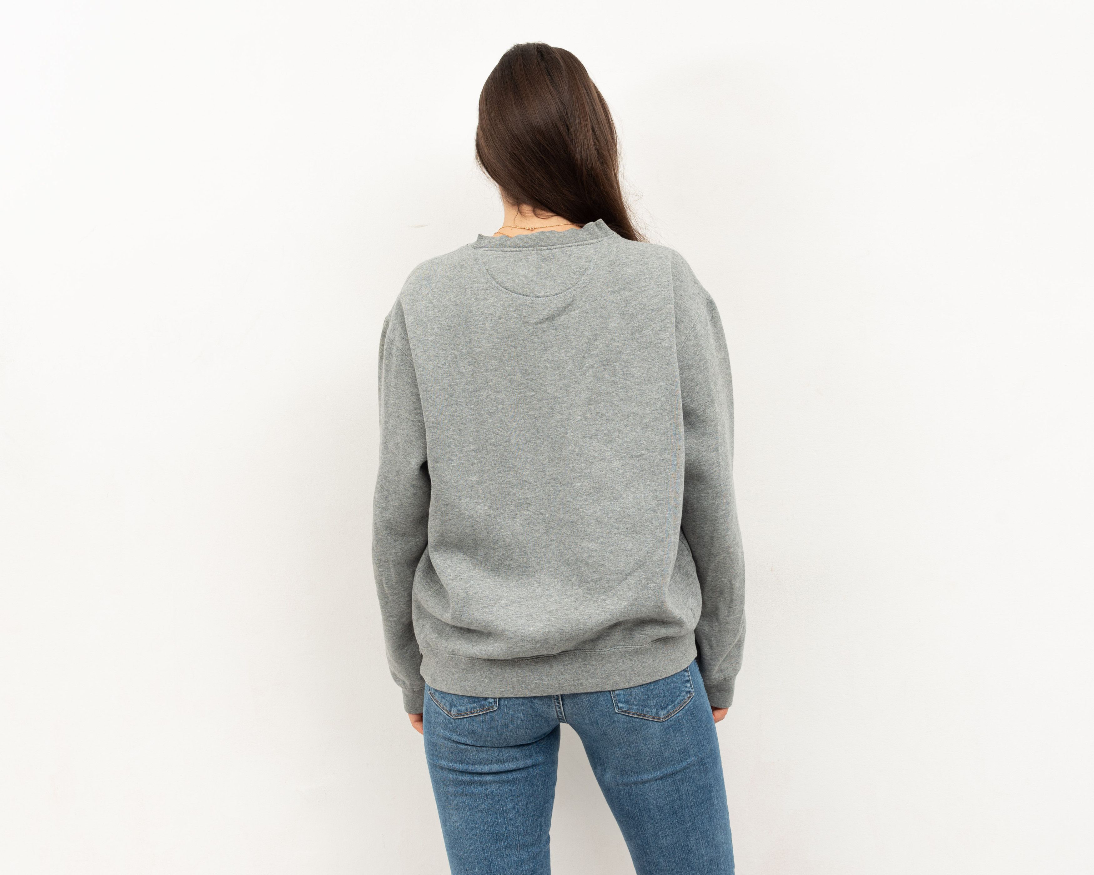 Russell Athletic × Vintage Pullover Sweatshirt Jumper Crew Neck Sweater Grey Top Size M / US 6-8 / IT 42-44 - 3 Thumbnail
