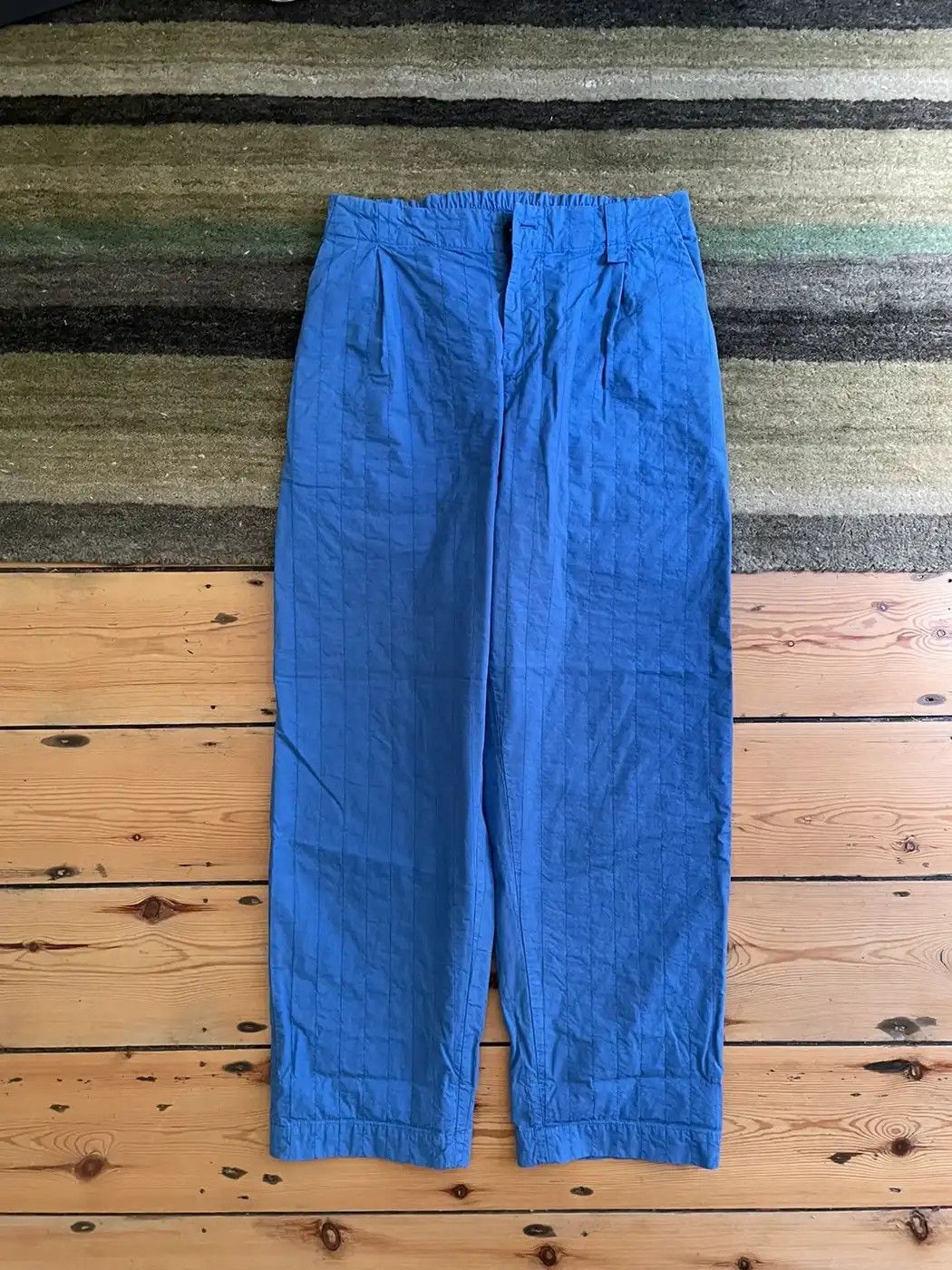 image of Craig Green Ss20 Quilted Work Trouser in Blue, Men's (Size 30)